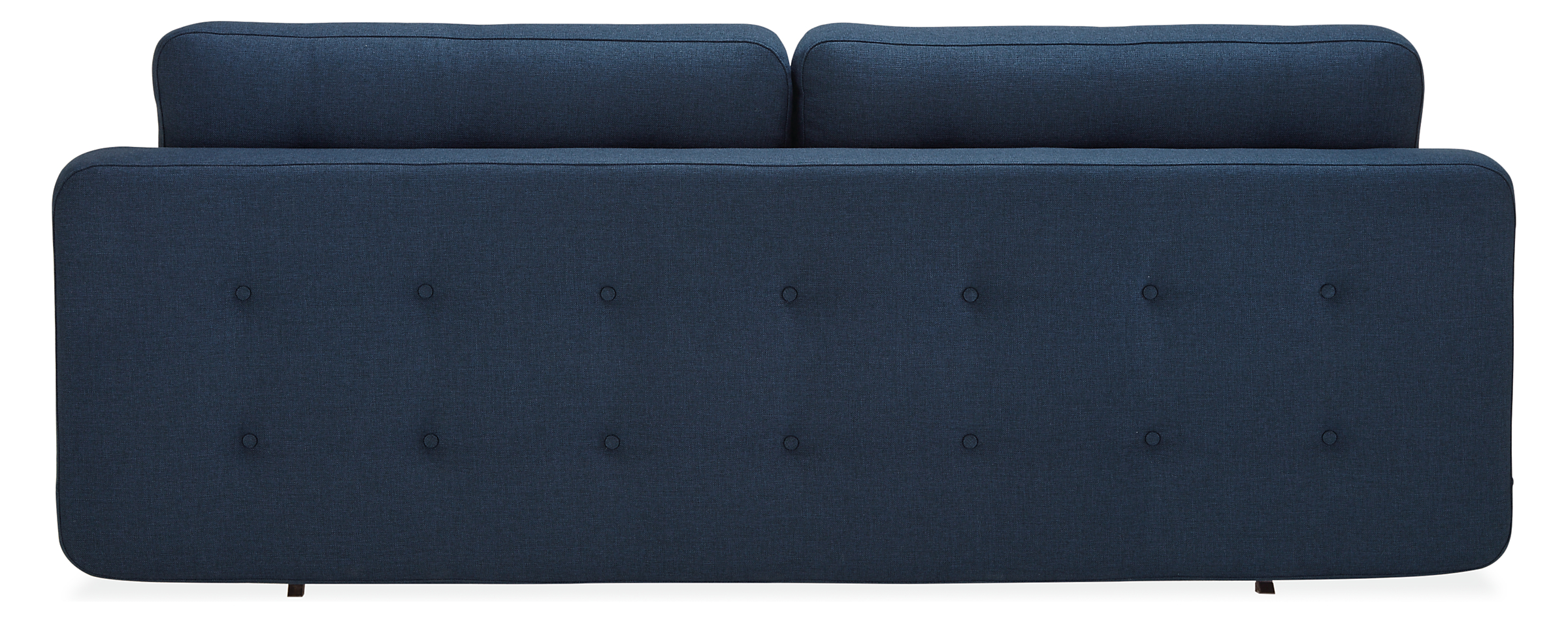 Back view of Deco 79-wide Convertible Sleeper Sofa in Ula Ink.