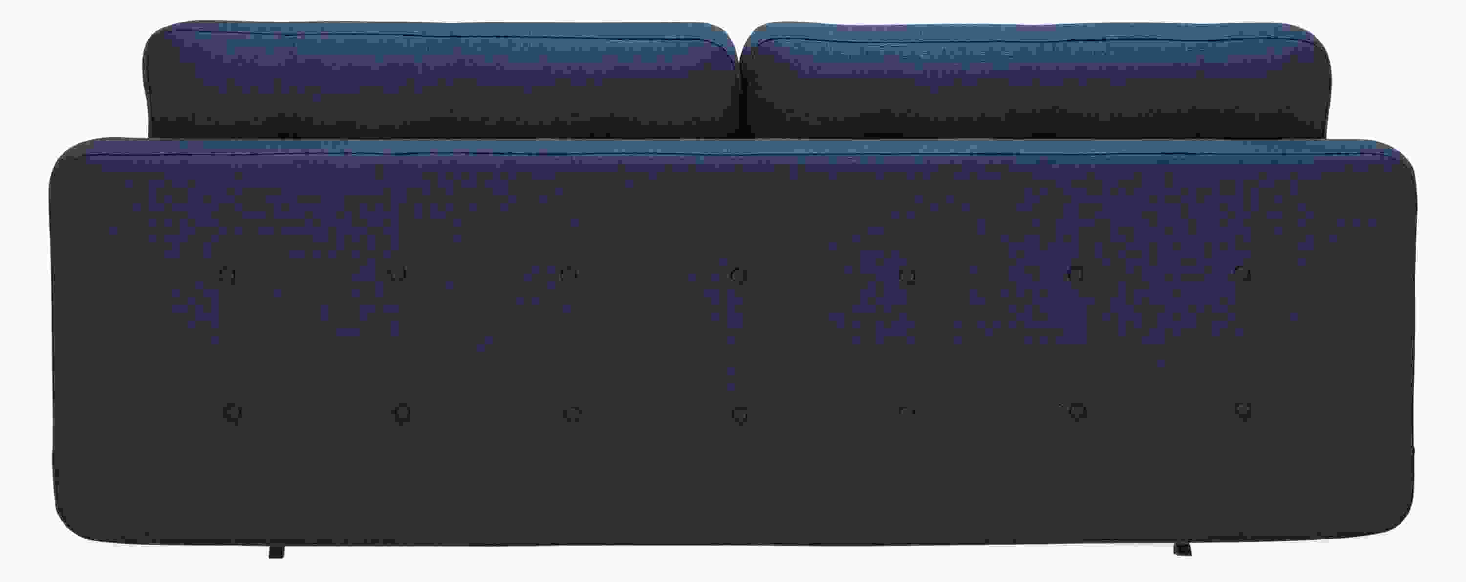 Back view of Deco 79-wide Convertible Sleeper Sofa in Ula Ink.