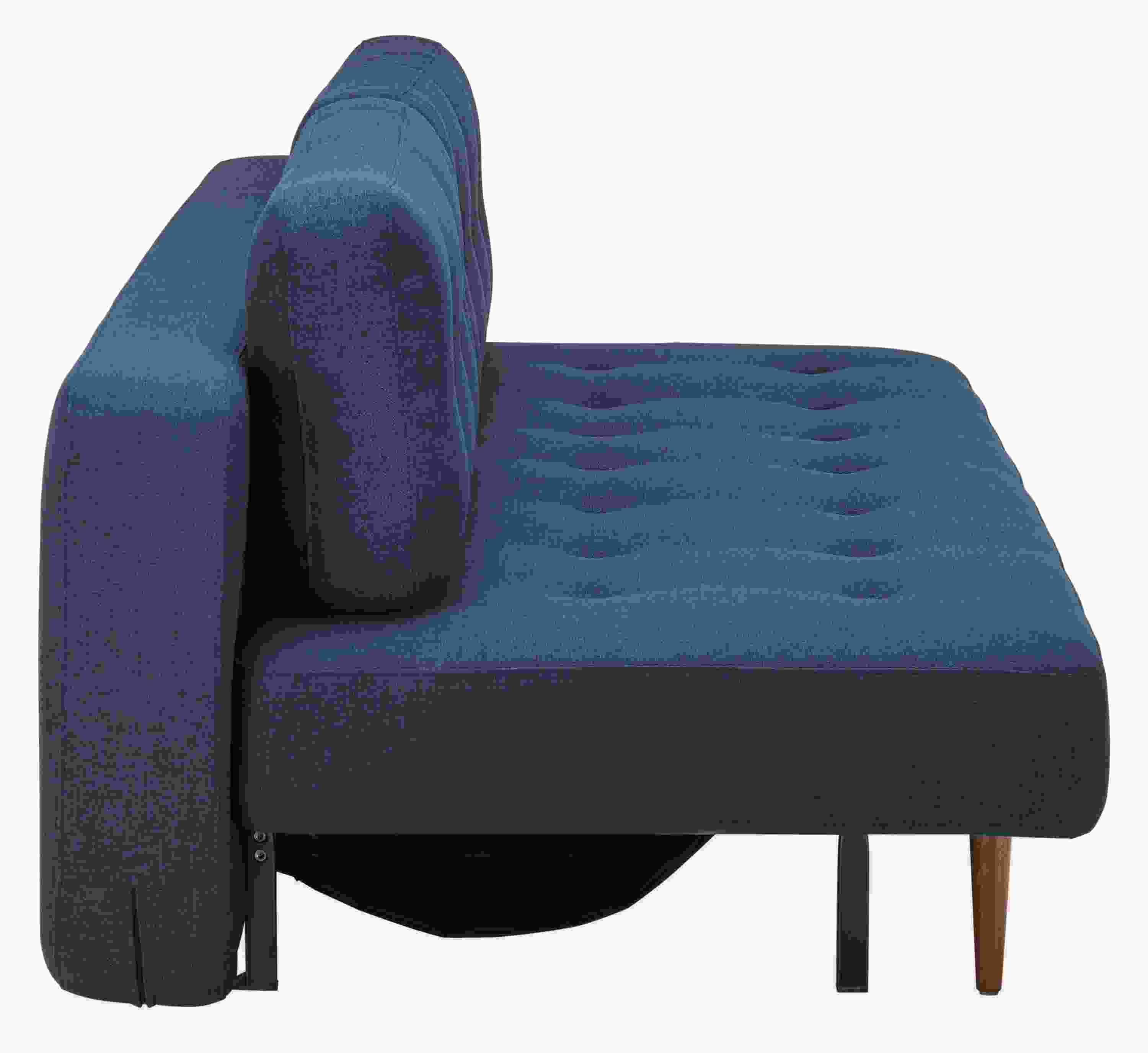 Side view of Deco 79 Convertible Sleeper Sofa Ula Ink.