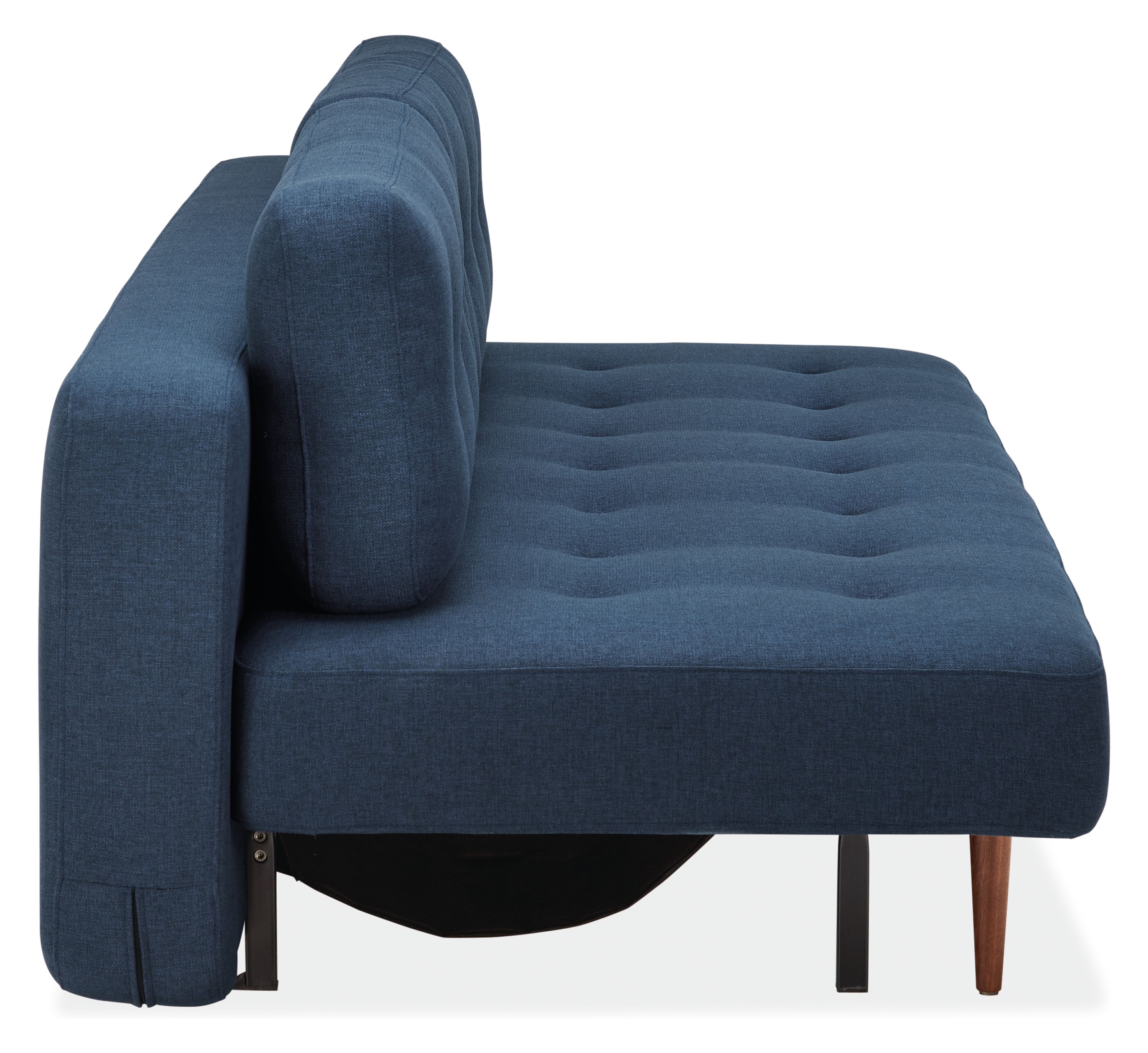 Side view of Deco 79 Convertible Sleeper Sofa Ula Ink.