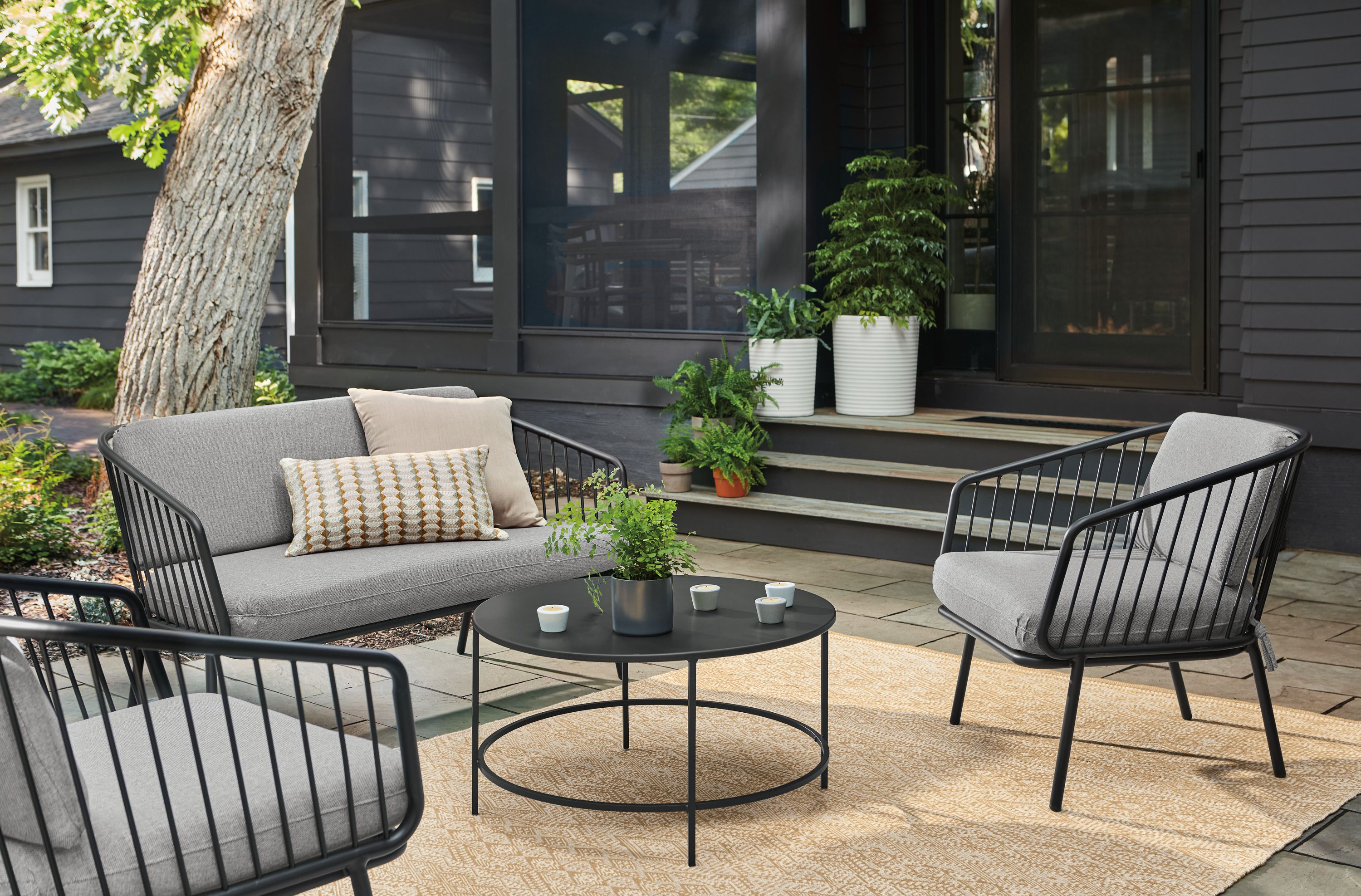 Graphite coffee table