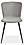 Front view of Delilah Dining Chair in Fabric with Metal Legs.
