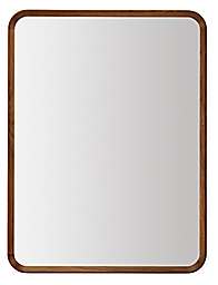 Front view of Donahue 31-inch by 41-inch Wall Mirror in Walnut.