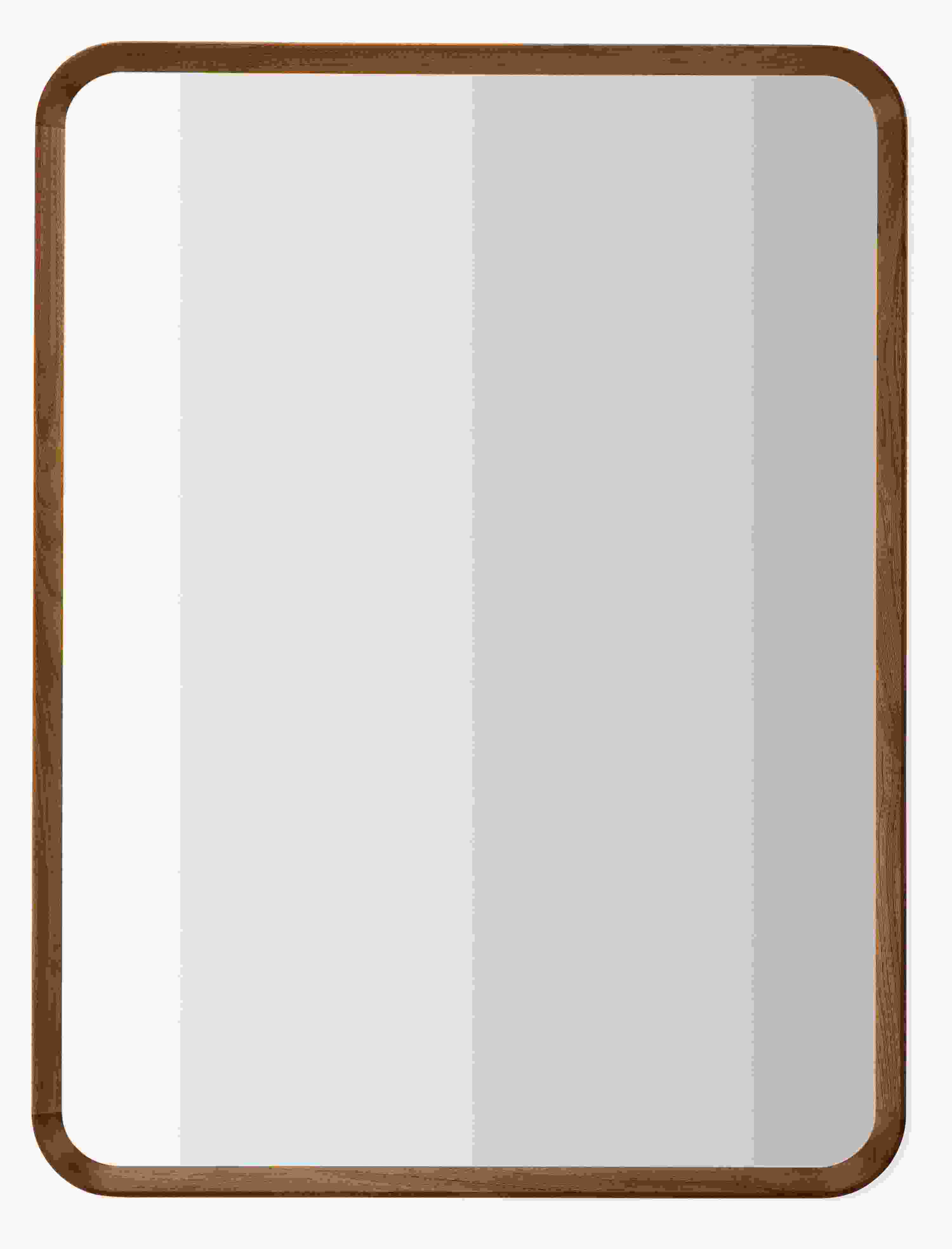 Front view of Donahue 31-inch by 41-inch Wall Mirror in Walnut.