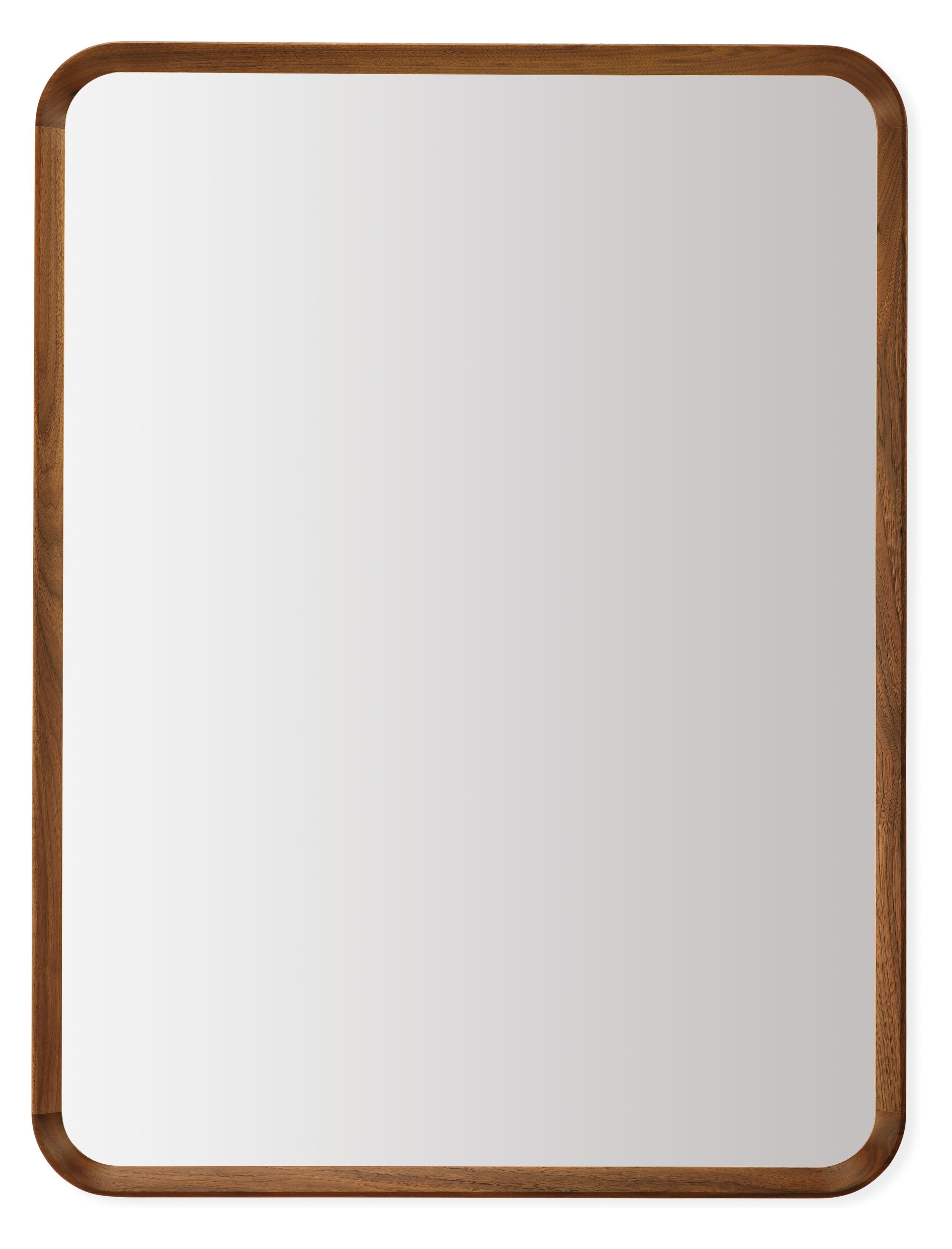 Front view of Donahue 31-inch by 41-inch Wall Mirror in Walnut.