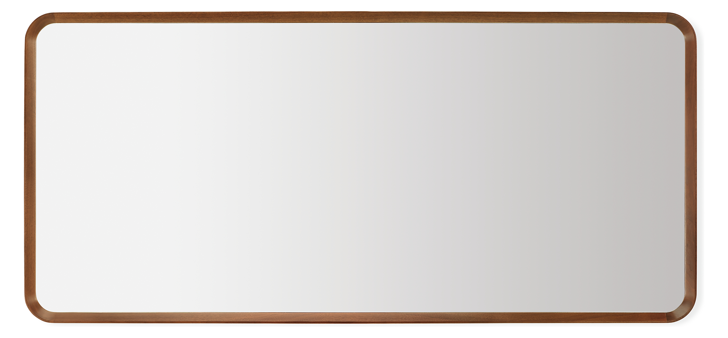 front view of Donahue 67-wide wall mirror in walnut.