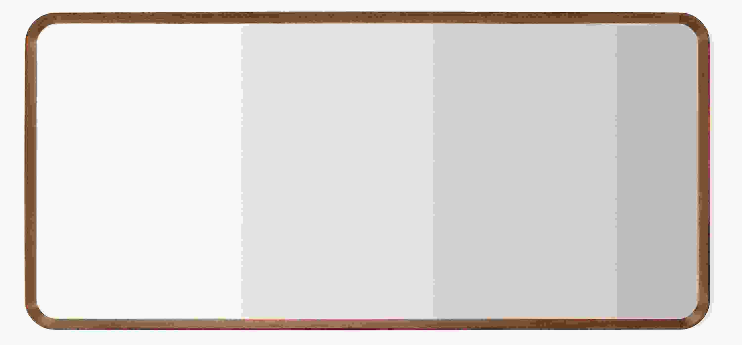 front view of Donahue 67-wide wall mirror in walnut.