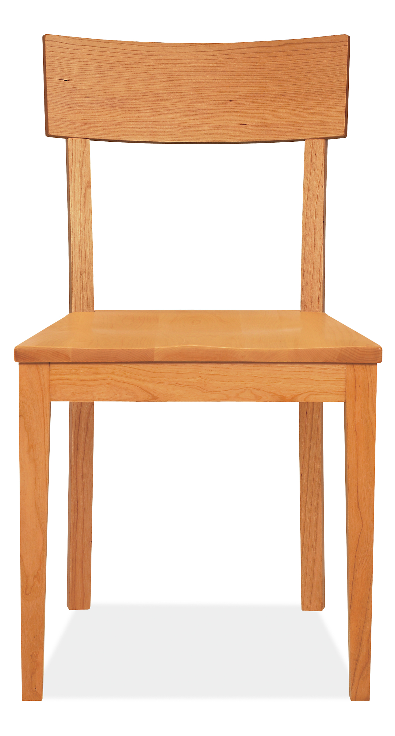 Front view of Doyle Side Chair with Wood Seat.