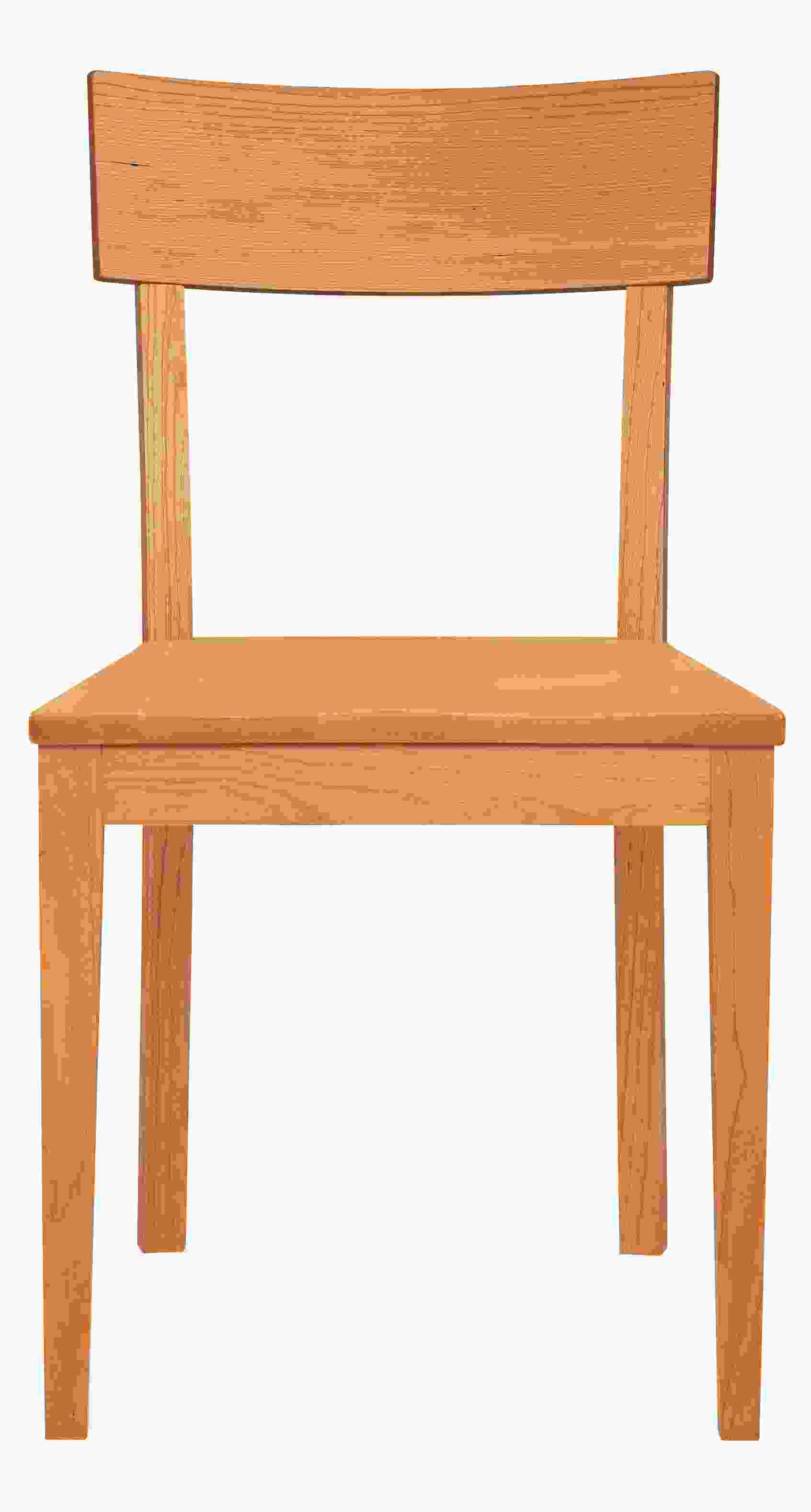 Front view of Doyle Side Chair with Wood Seat.