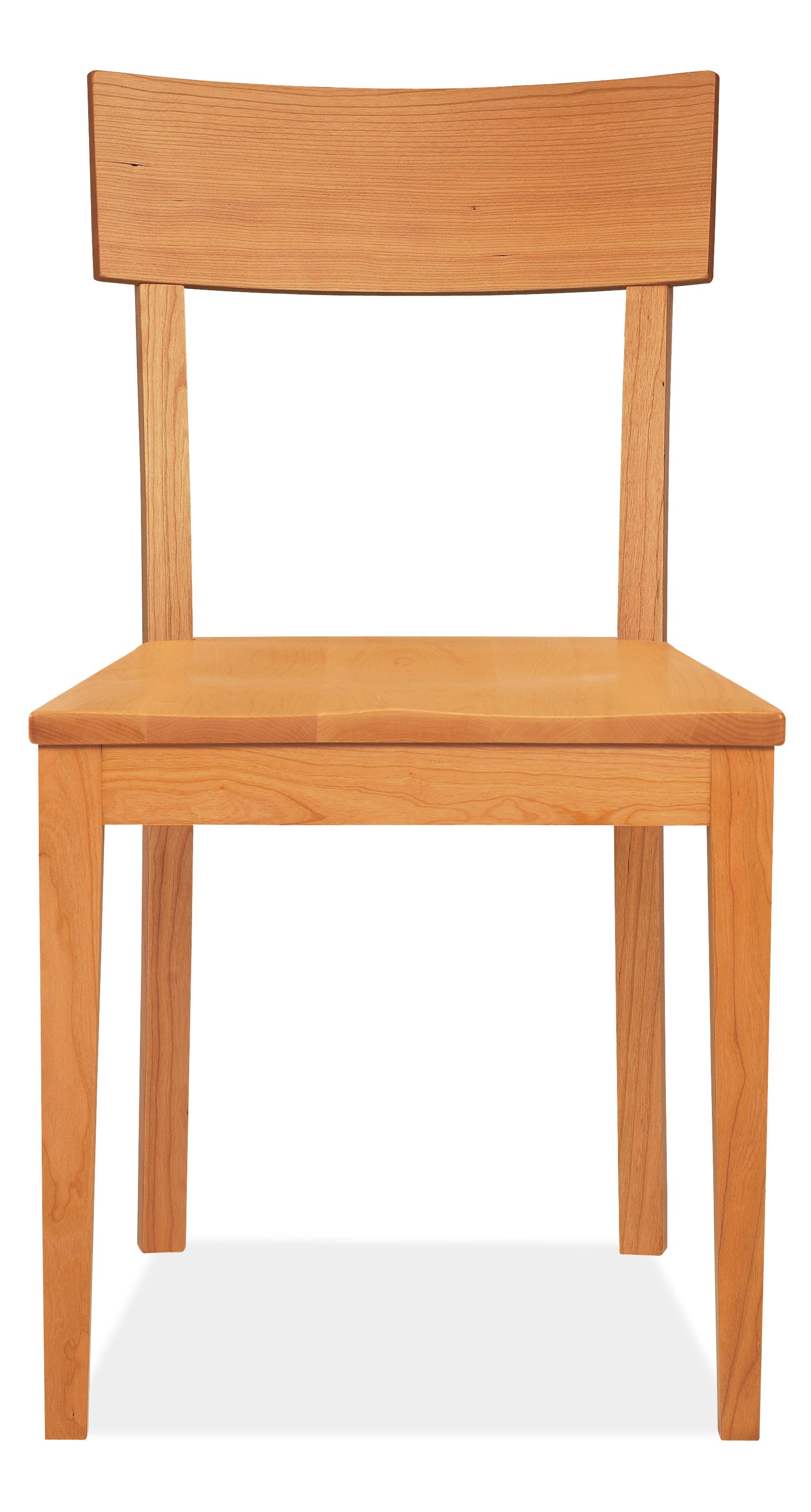 Front view of Doyle Side Chair with Wood Seat.