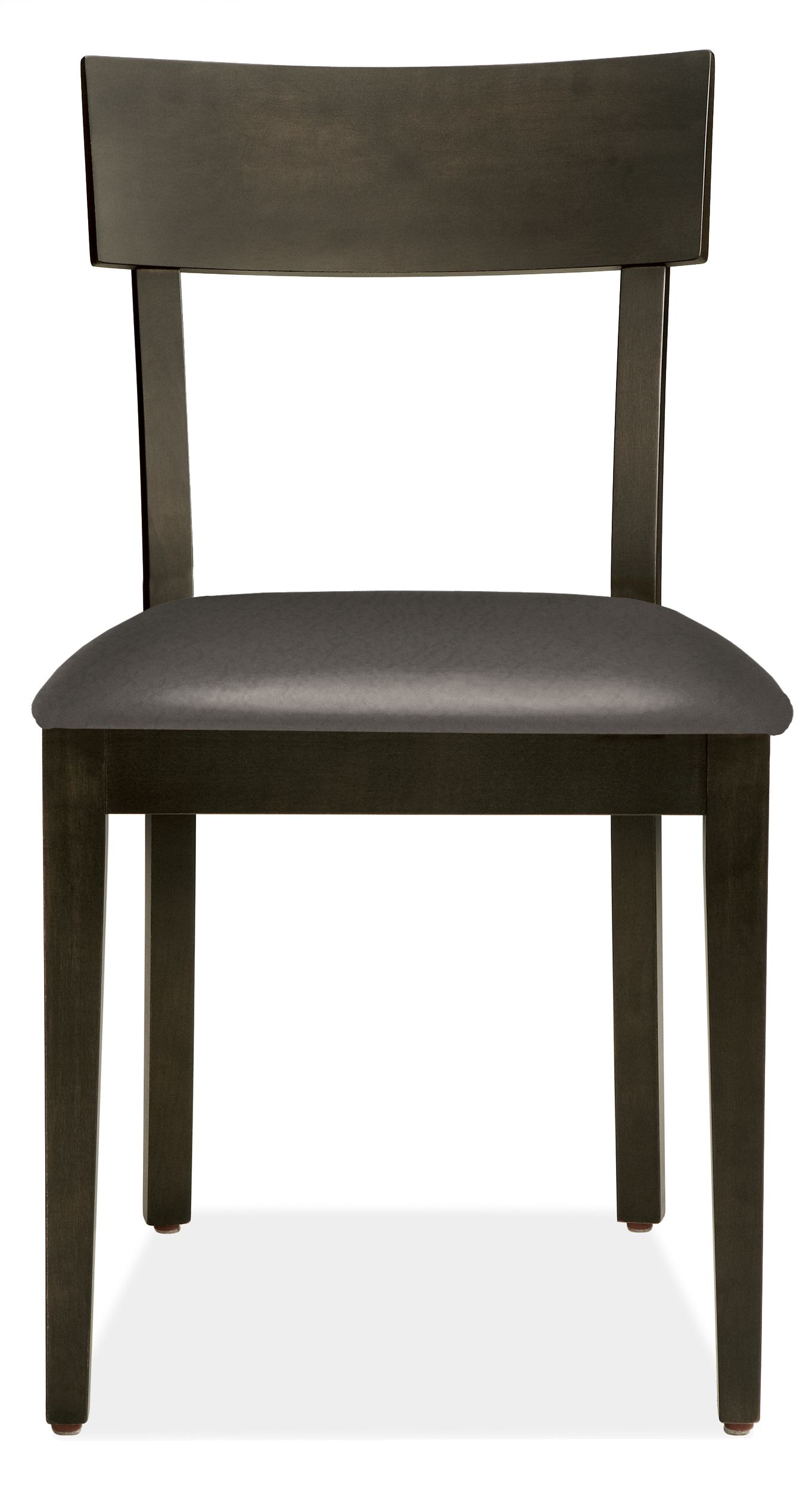 Front view of Doyle Side Chair in Pistel Leather.