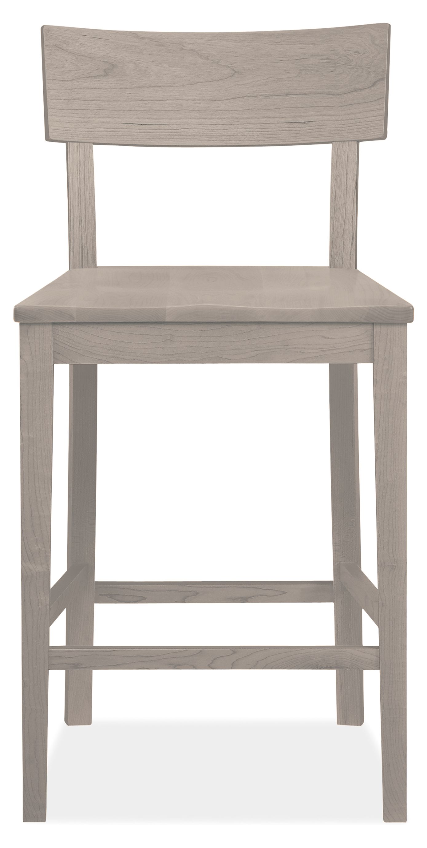 Front view of Doyle Counter Stool with Wood Seat.