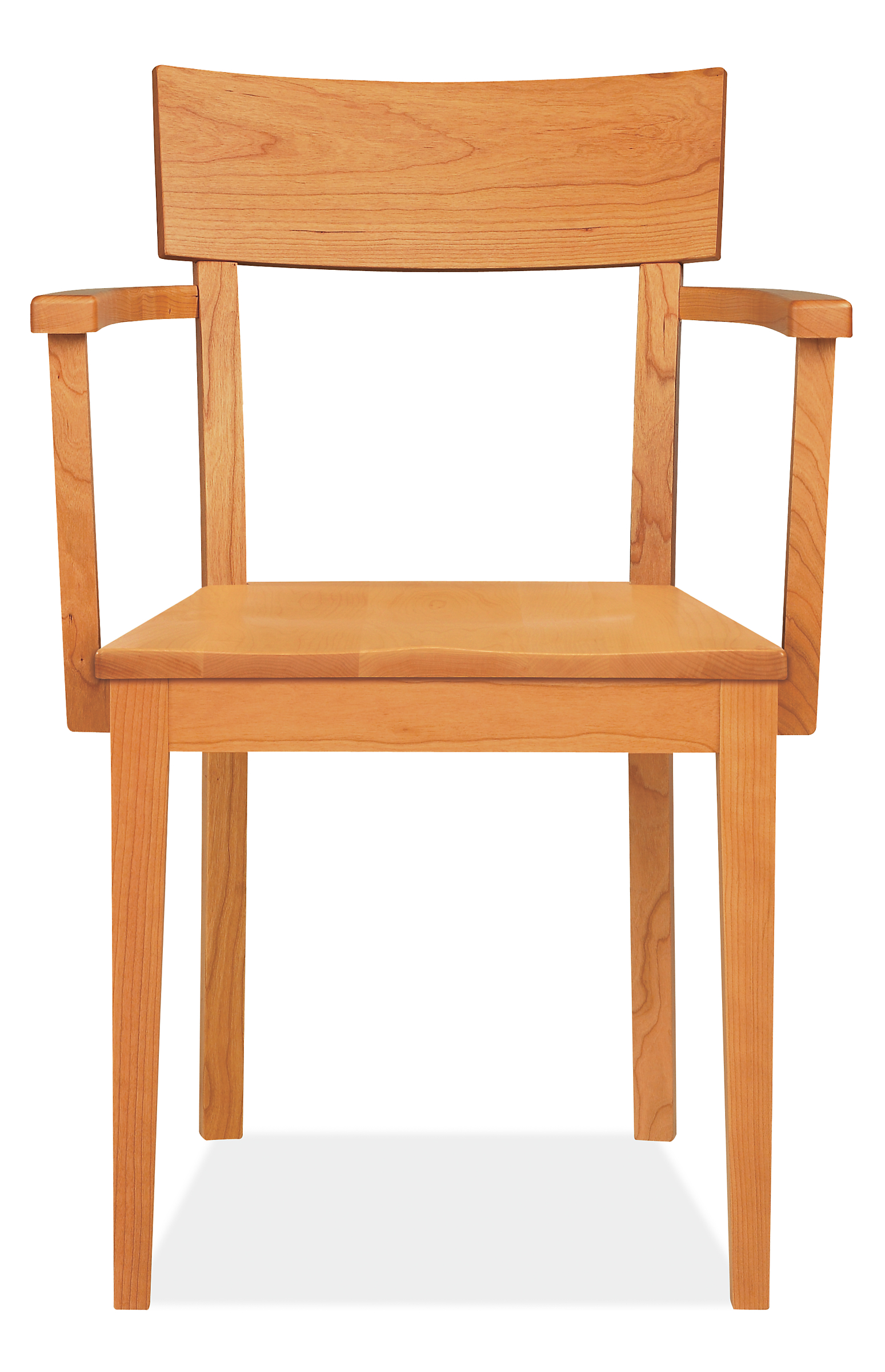 Front view of Doyle Arm Chair with Wood Seat.