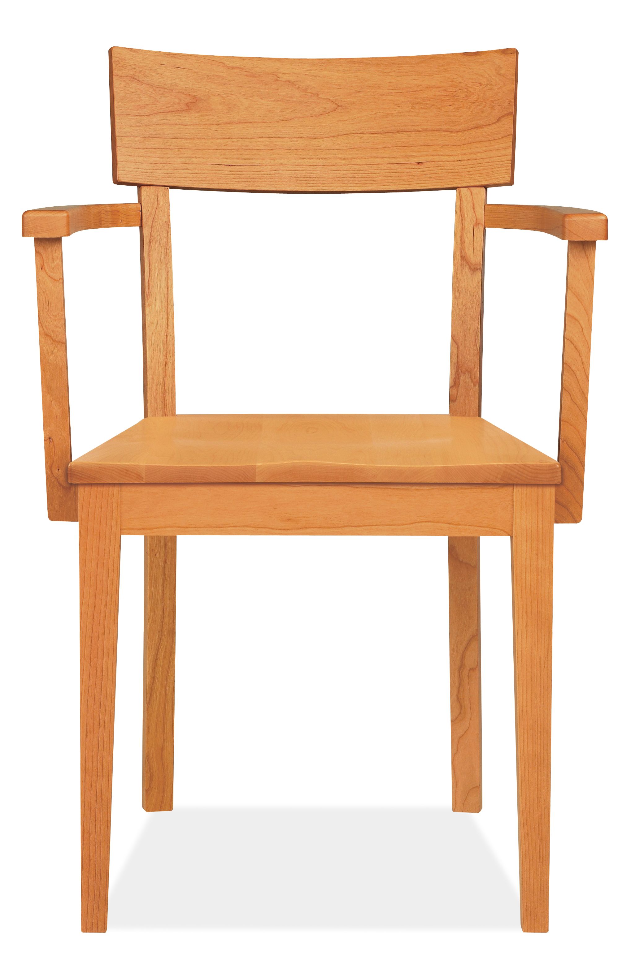 Front view of Doyle Arm Chair with Wood Seat.