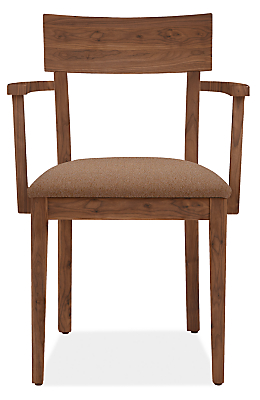 Front view of Doyle Arm Chair in Declan Fabric.