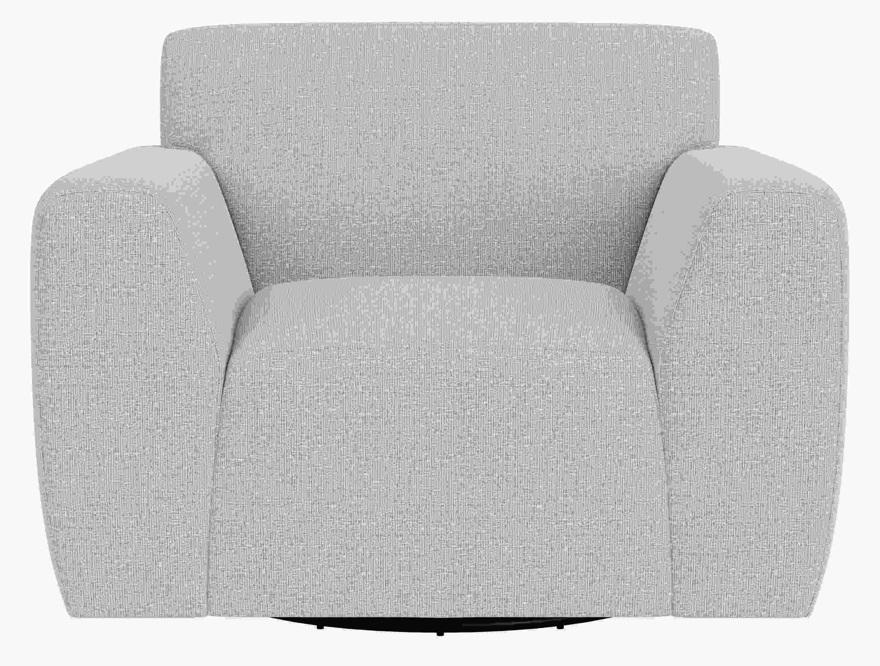 Front view of Drift 40 Swivel Chair in Nevan Grey.
