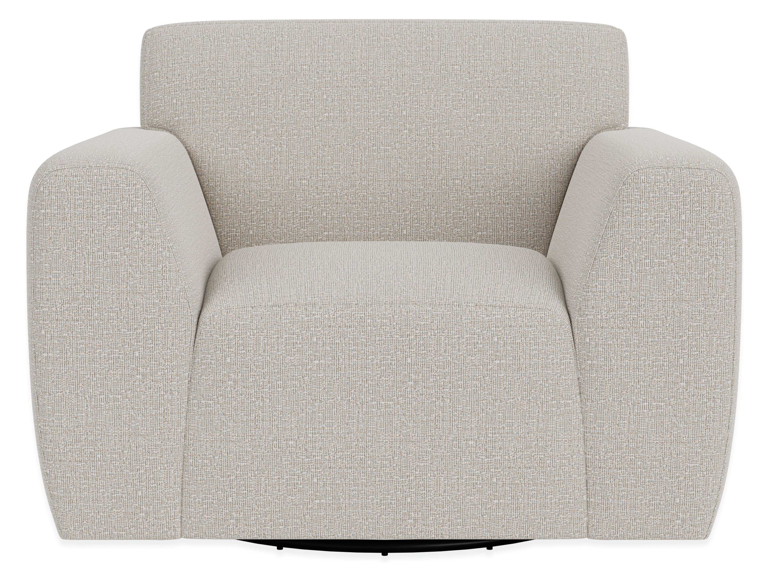 Front view of Drift 40 Swivel Chair in Nevan Grey.