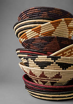 Detail of decorative handmade baskets.
