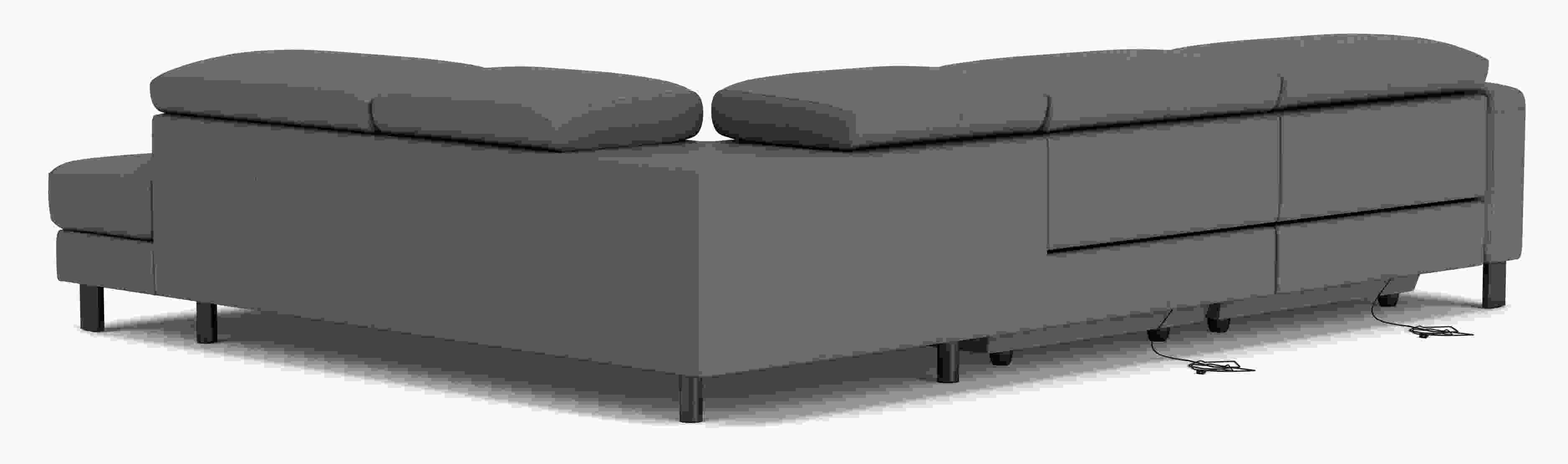 Back view of Elio 117x93" 3pc Sofa w/RCRN CHS w/2pc Powered Footrest in Dario Leather