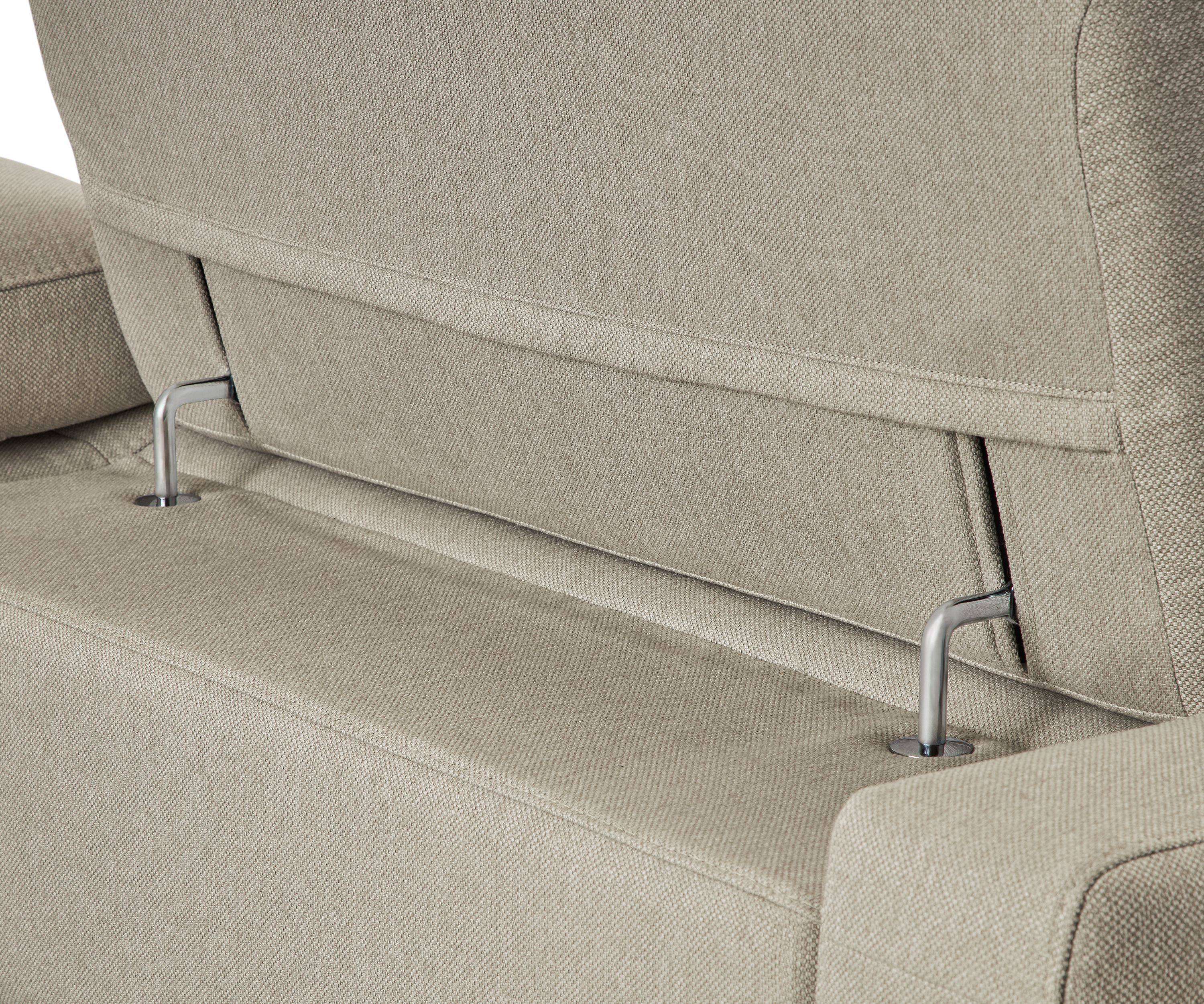 Room & Board | Modern Elio 115 3PC Sofa w/3pc Powered Footrest in Sussex Fabric in Cement Grey - Stain-Resistant Fabric