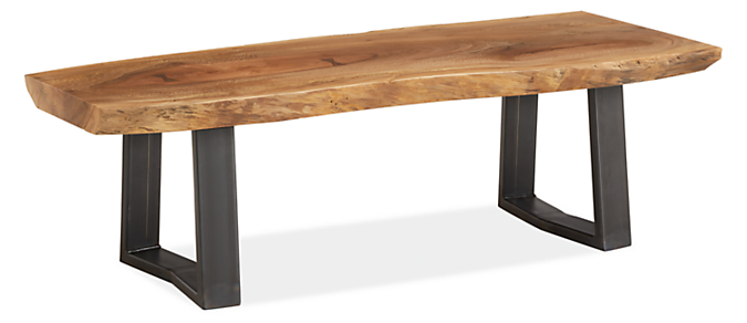 Angled view of Eliza 51-wide Coffee Table in Sycamore.