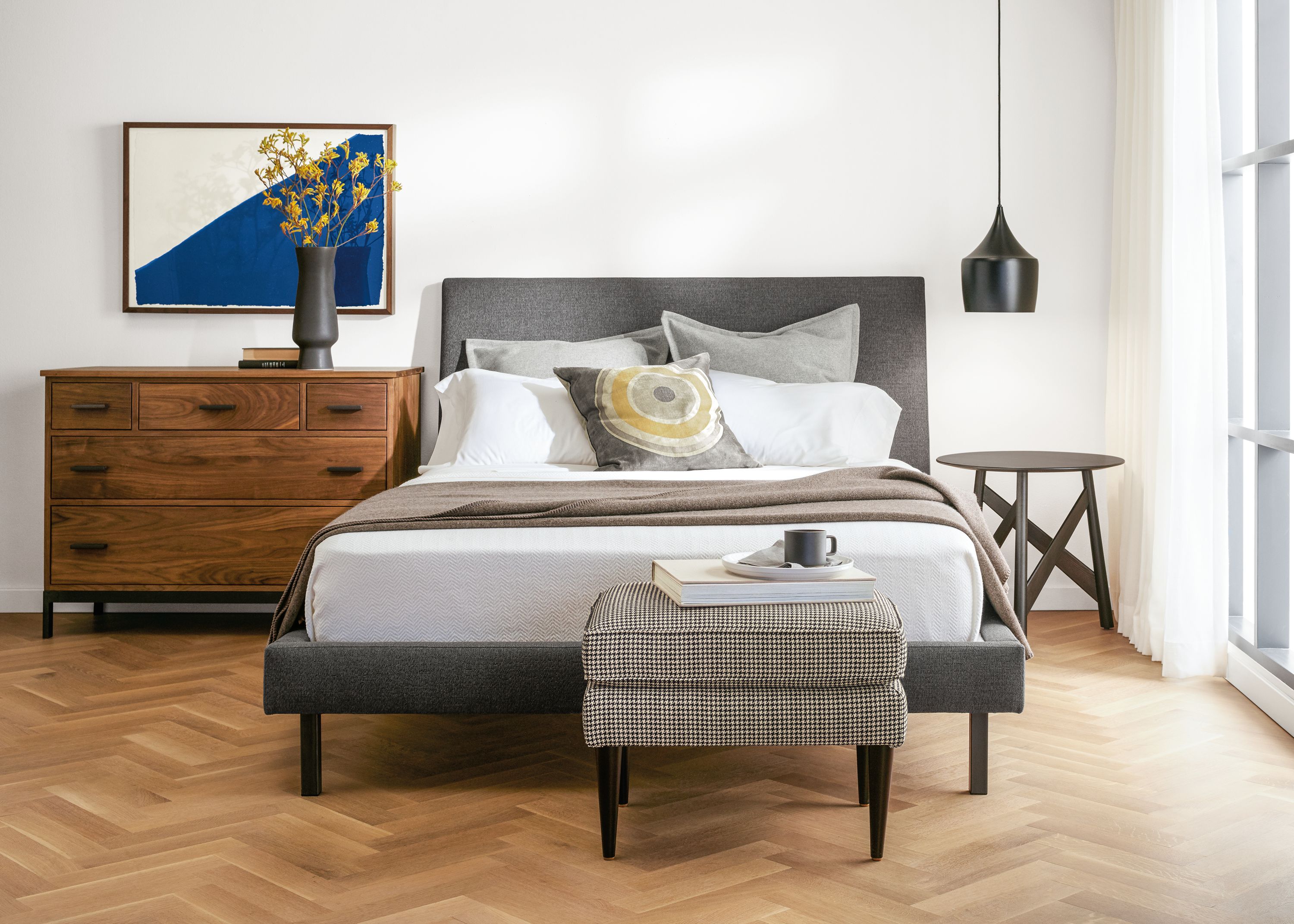 Chevron Cotton Weave Blanket - Modern Bedroom Furniture - Room & Board