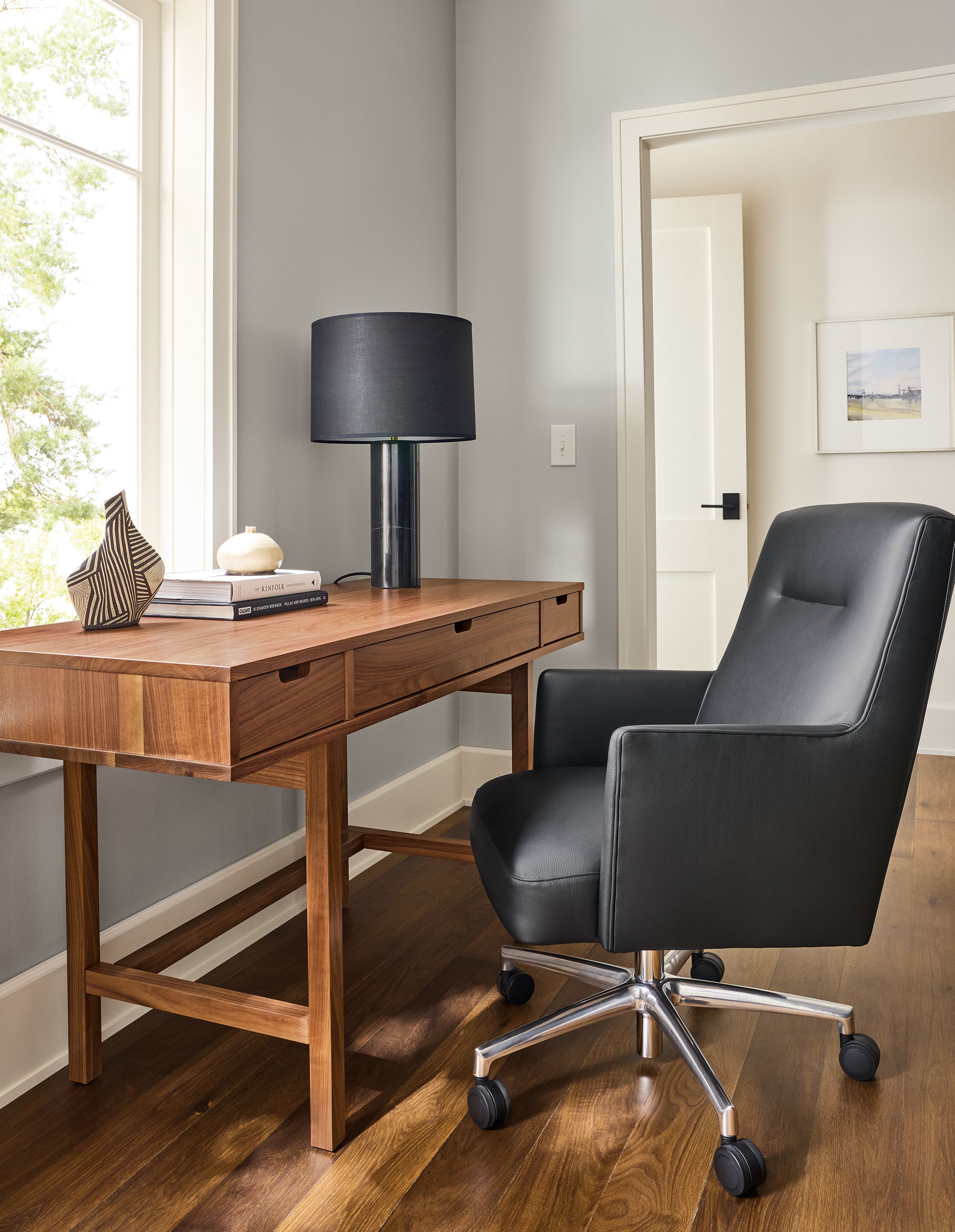 56w desk in walnut