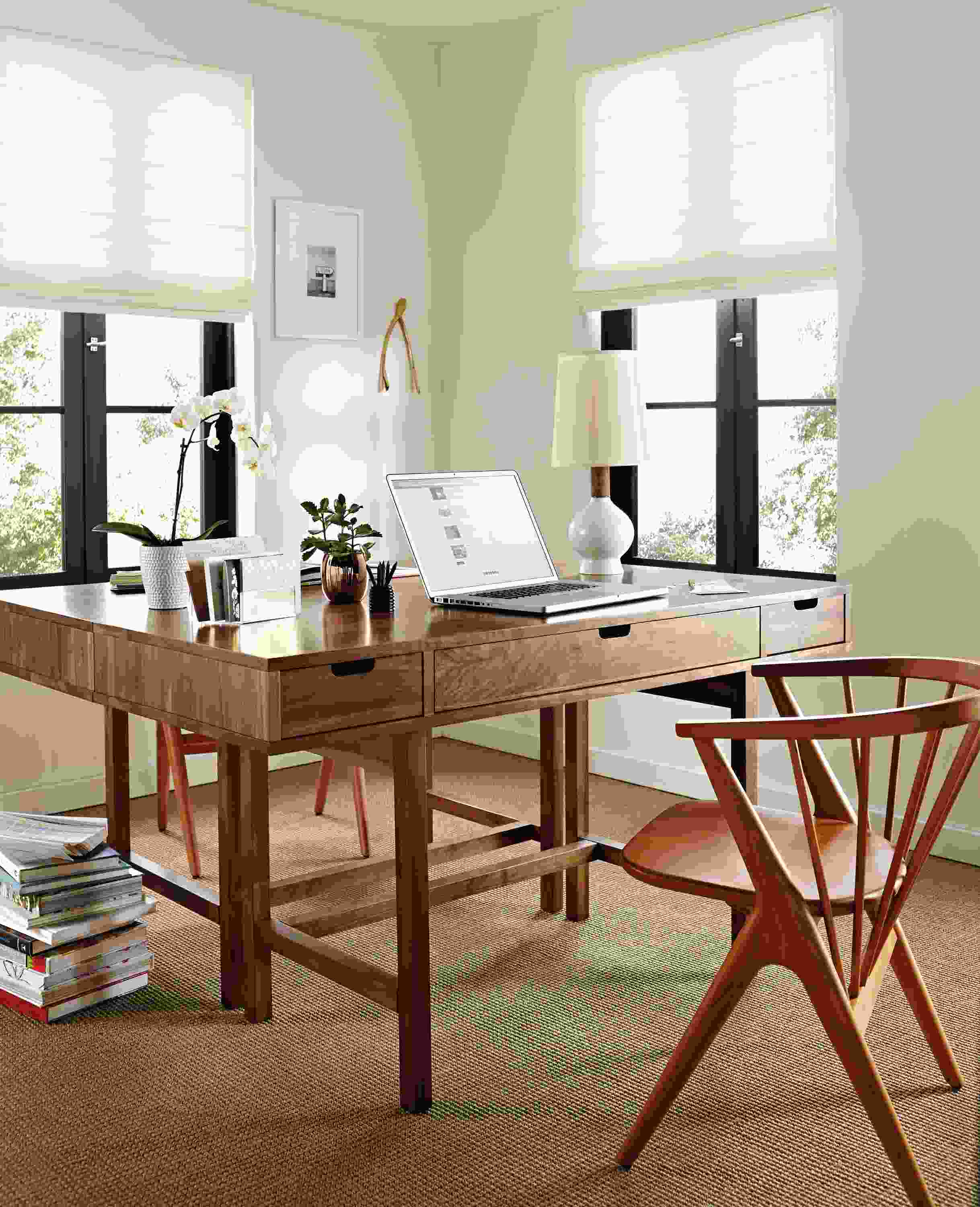 Side detail of Ellis wood desk.