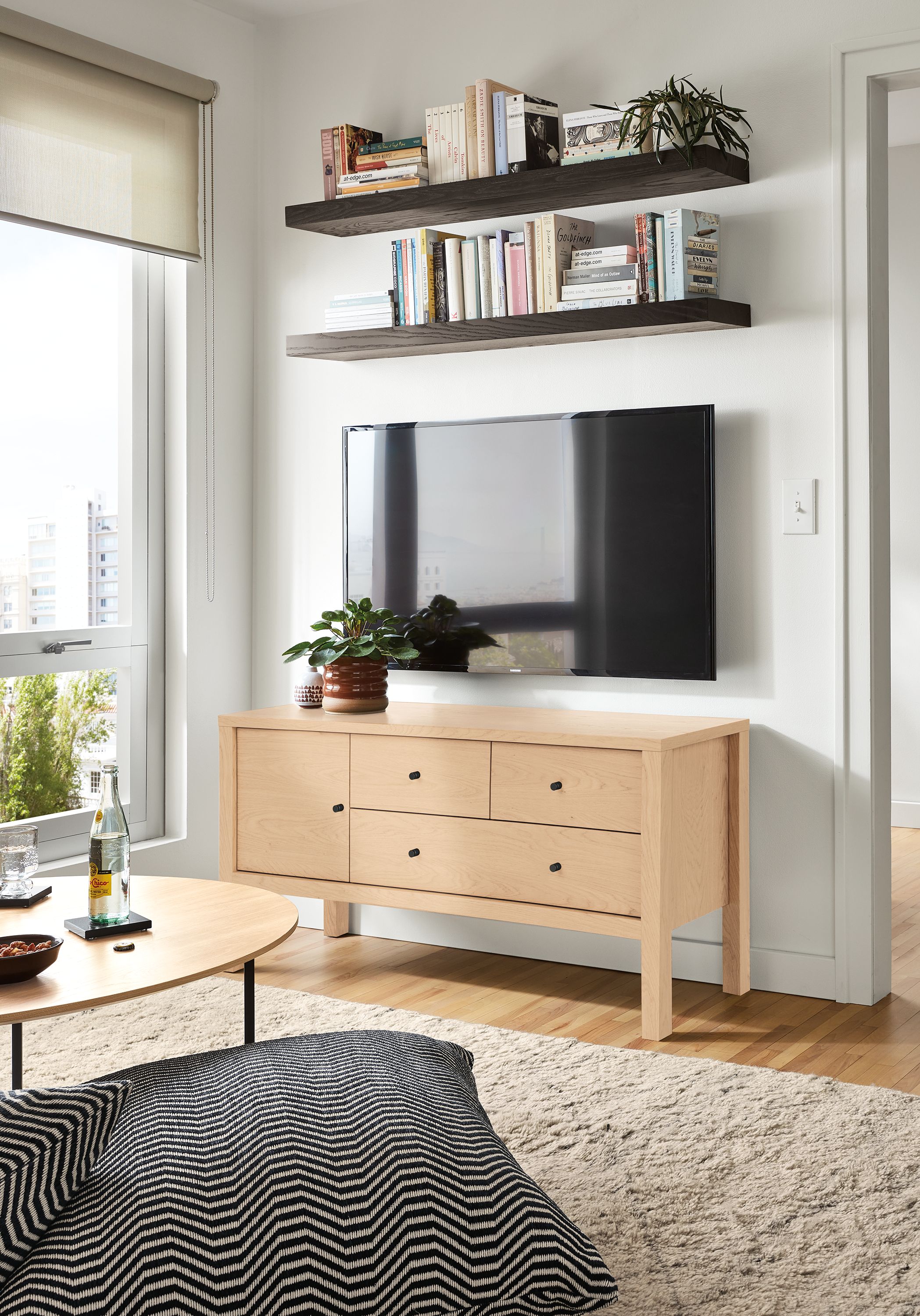 48w cabinet in oak with salt stain