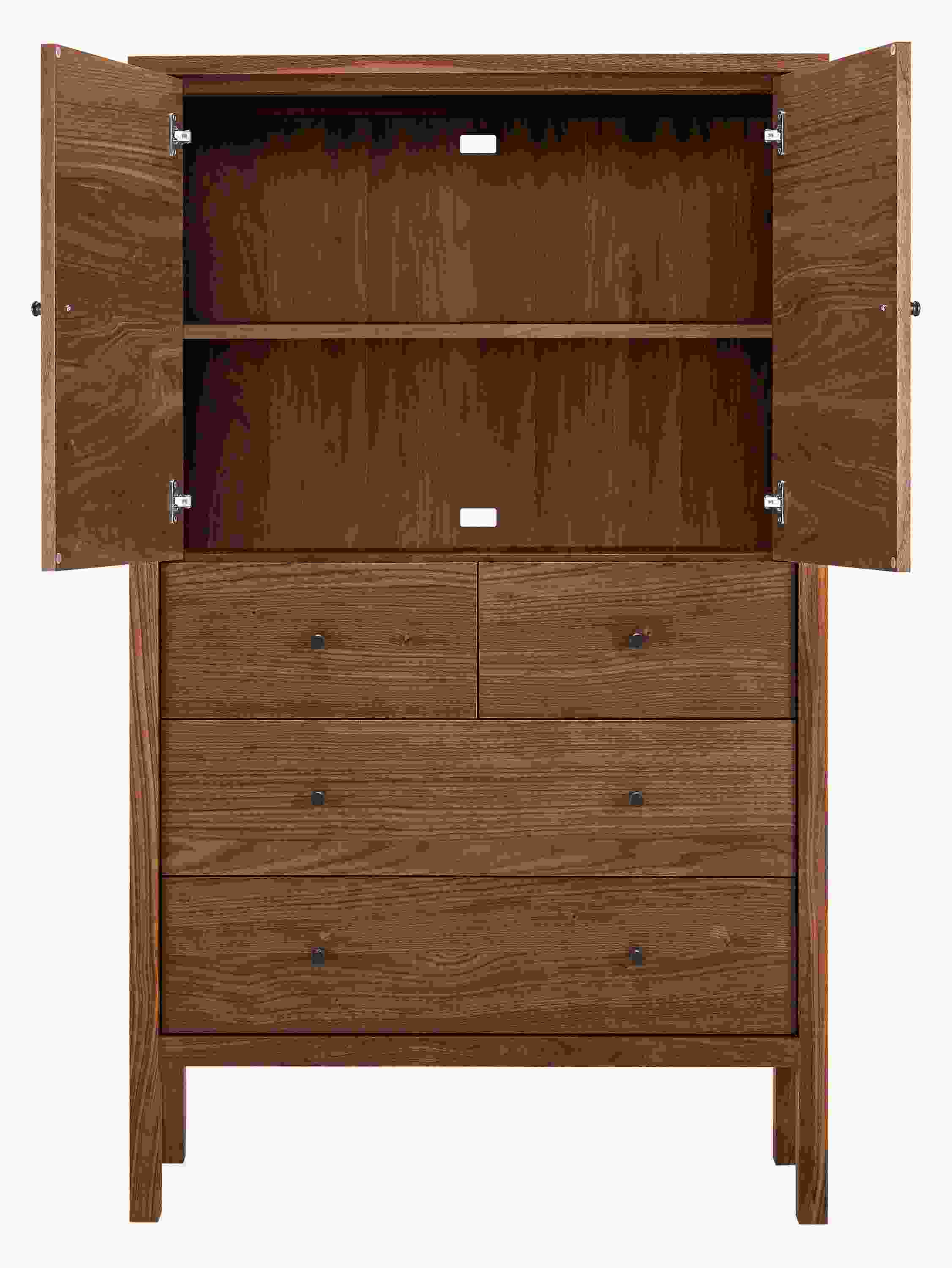 Open detail of Emerson 36w 16d 60h Storage Cabinet.