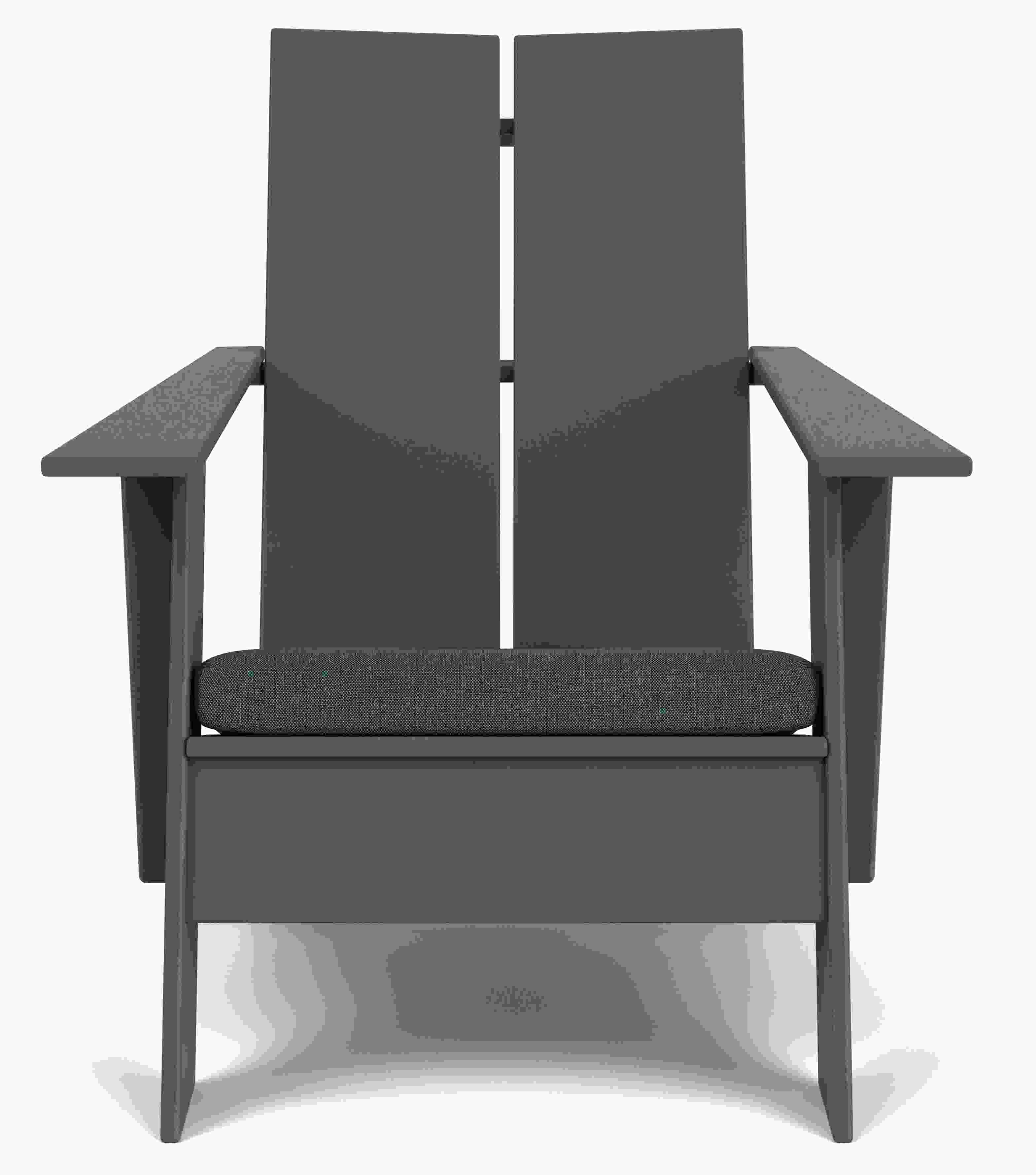 Side view of Emmet chair inch sofa in Grey with Pelham smoke fabric cushion.