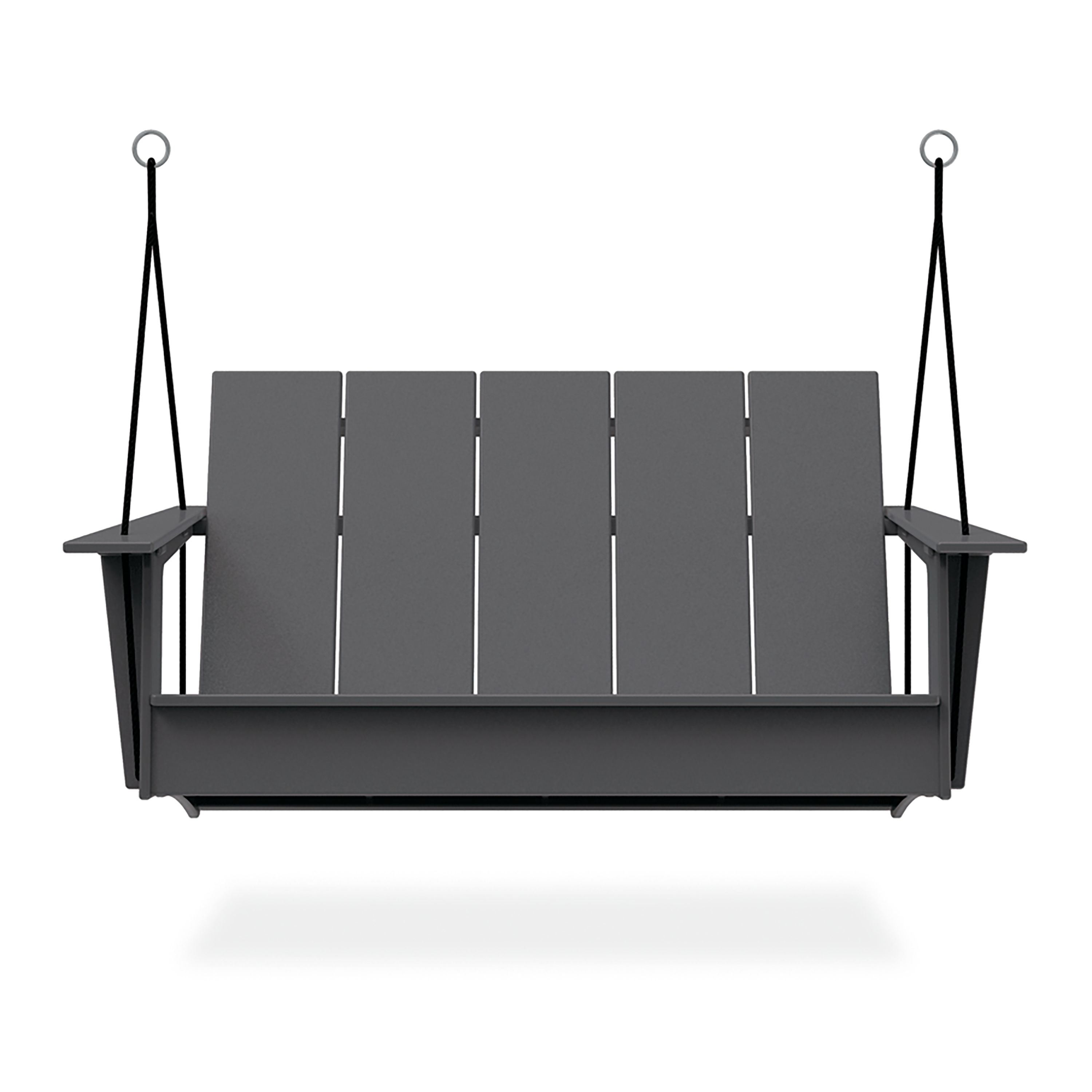 Front view of Emmet Porch Swing in Grey.