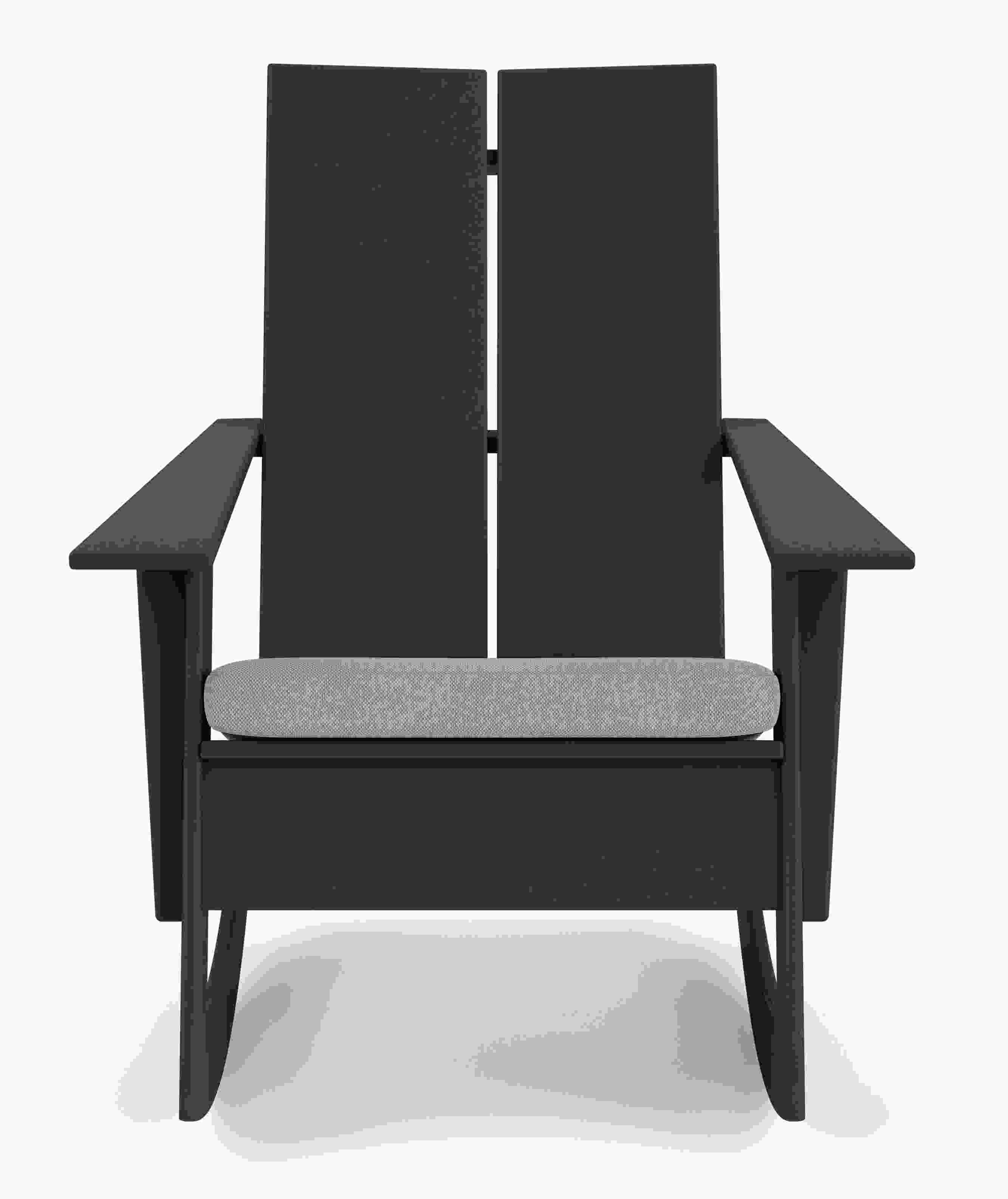 Front view of Emmet Rocker in Black.