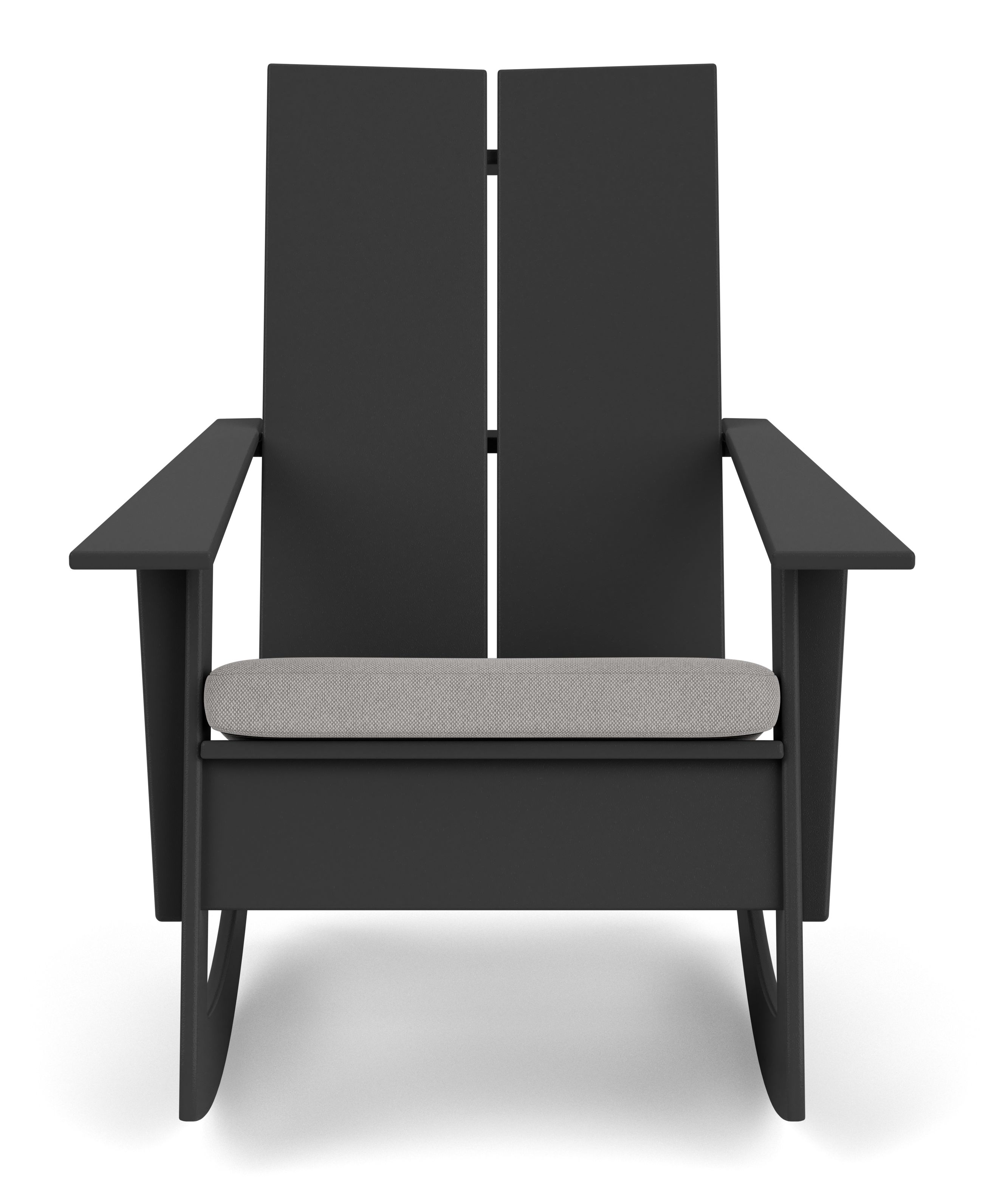 Front view of Emmet Rocker in Black.