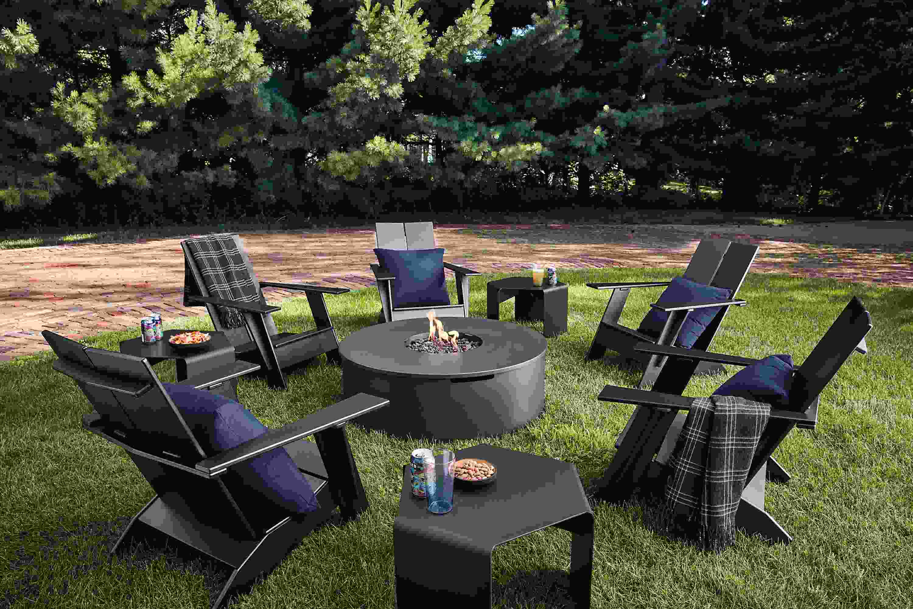 Emmet Chairs & Adara Fire Table