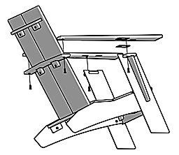 Assembly drawing for Emmet Standard and Tall Lounge Chairs.
