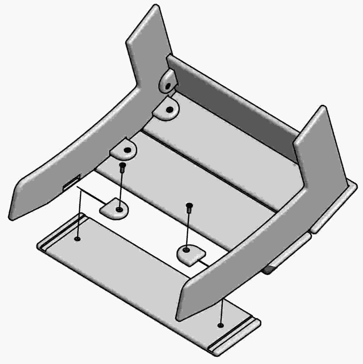 Assembly drawing for Emmet Standard and Tall Ottomans.