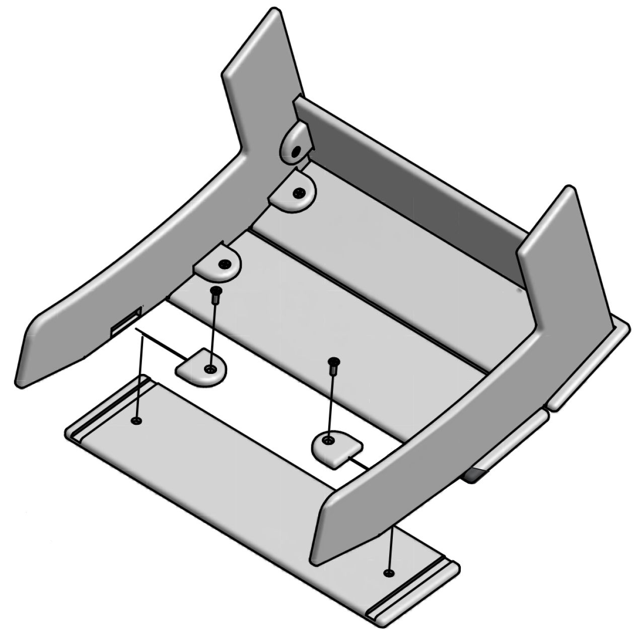 Assembly drawing for Emmet Standard and Tall Ottomans.