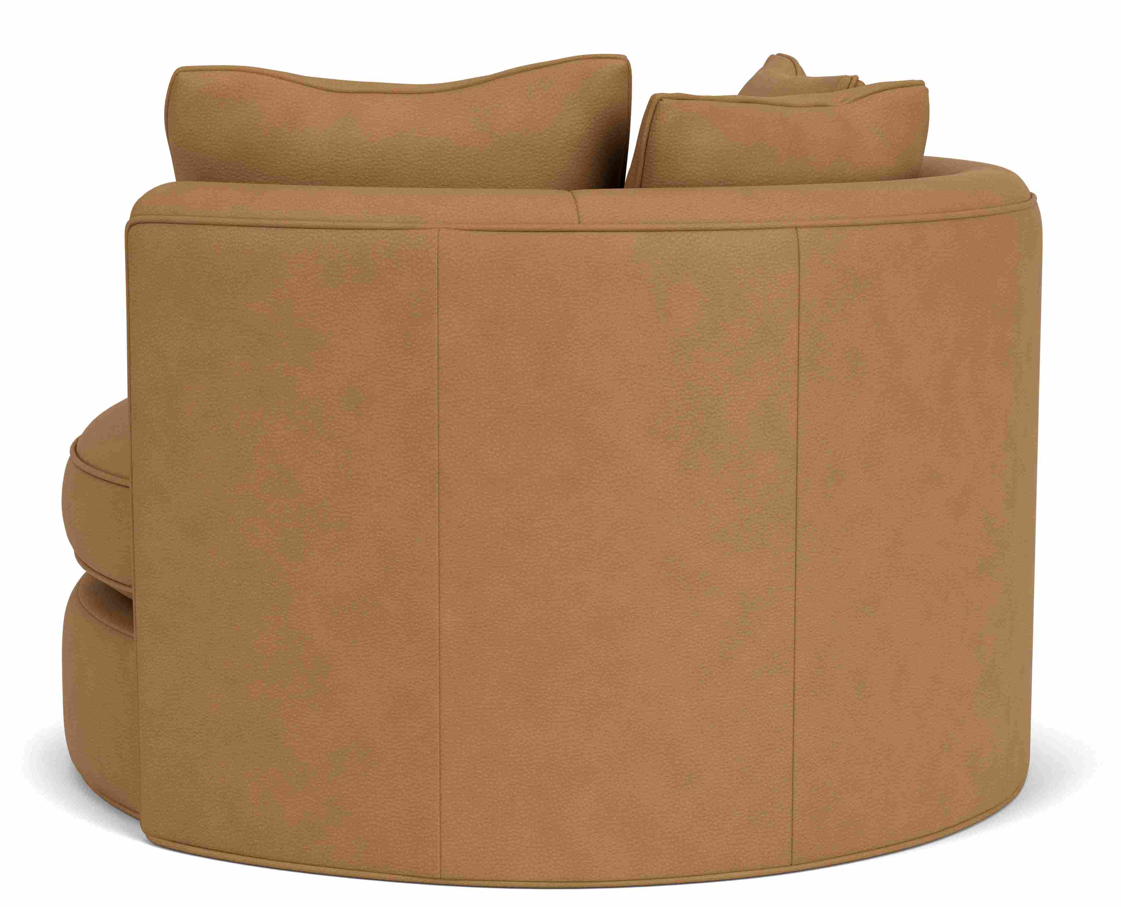 Back view of Eos 51" Swivel Chair in Leather