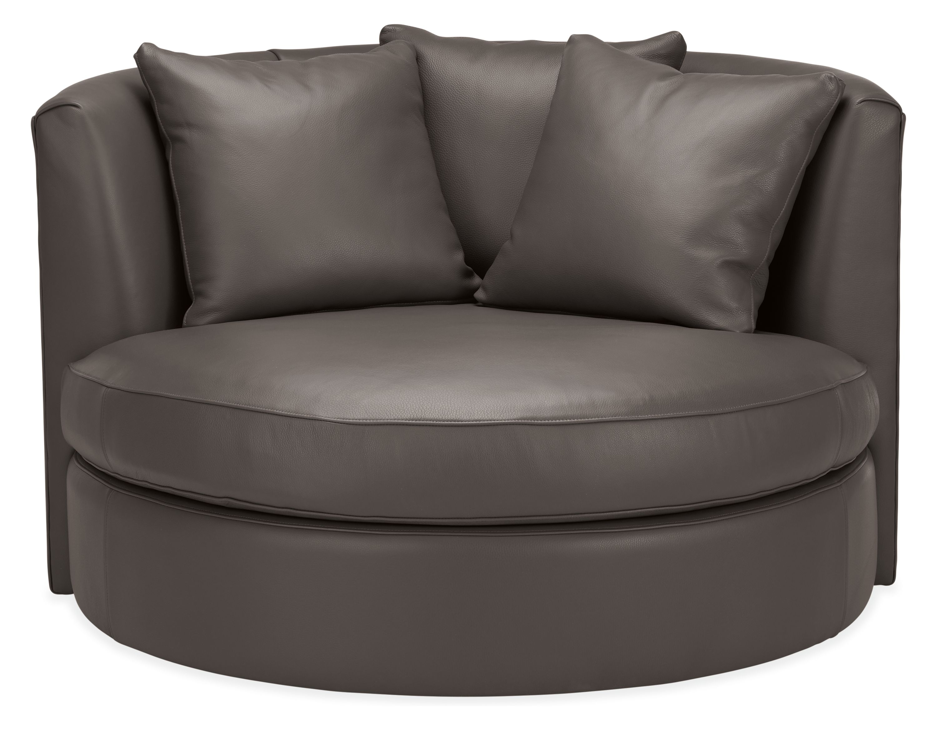 Front view of Eos 51 Swivel Chair in Urbino Smoke.