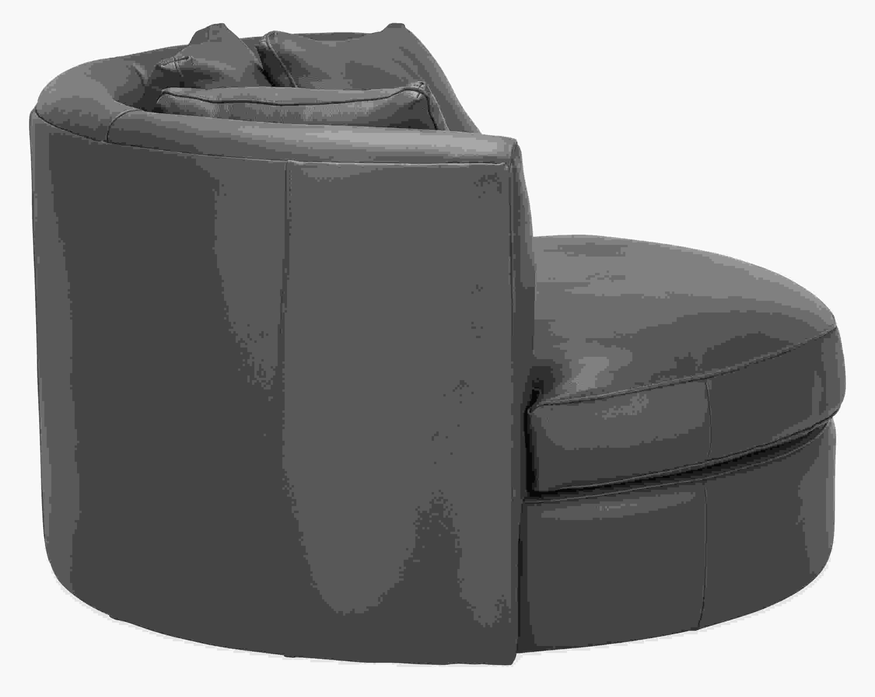 Side view of Eos 51 Swivel Chair in Urbino Smoke.