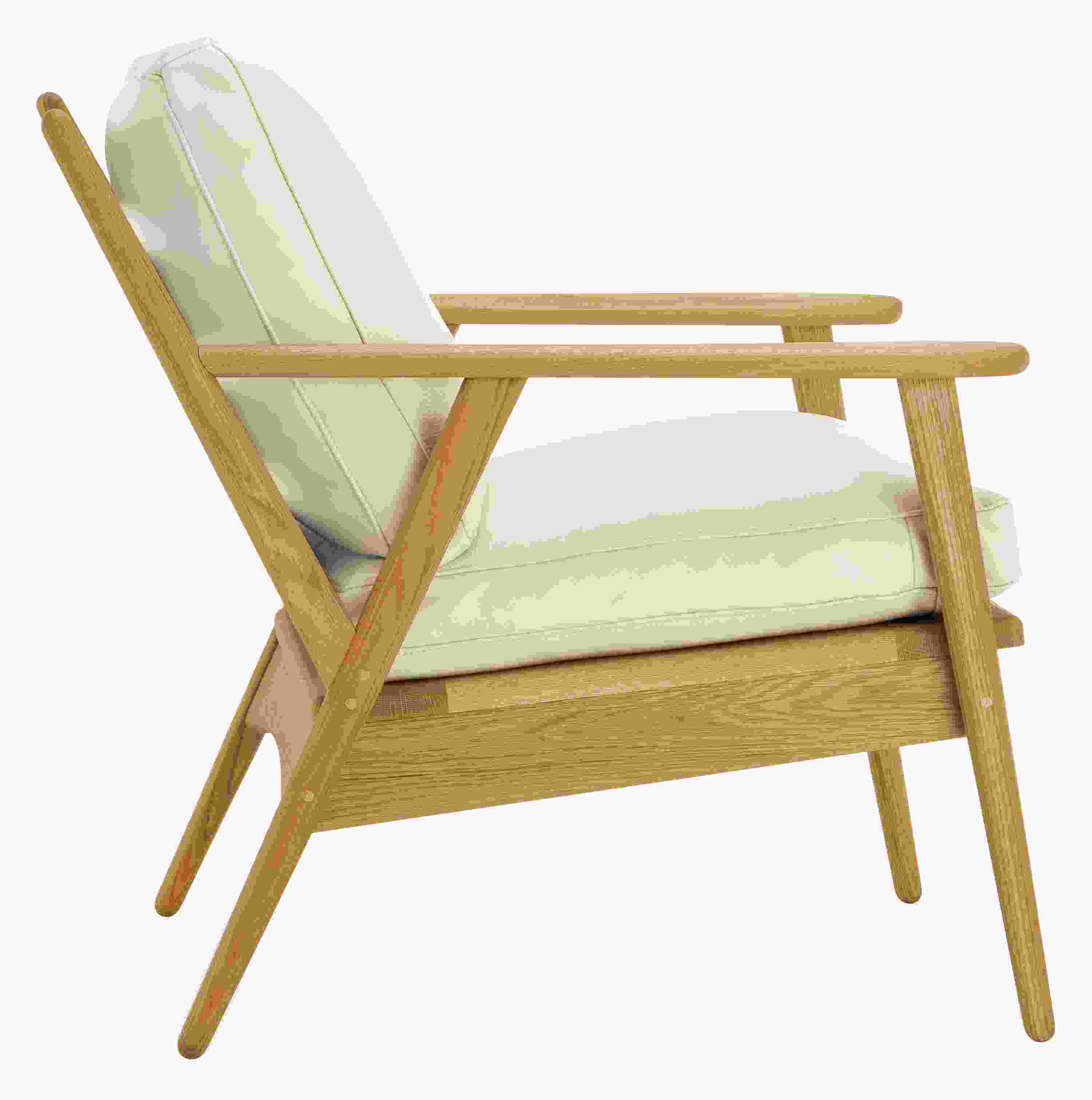 Side view of Ericson Lounge Chair in Urbino Leather.