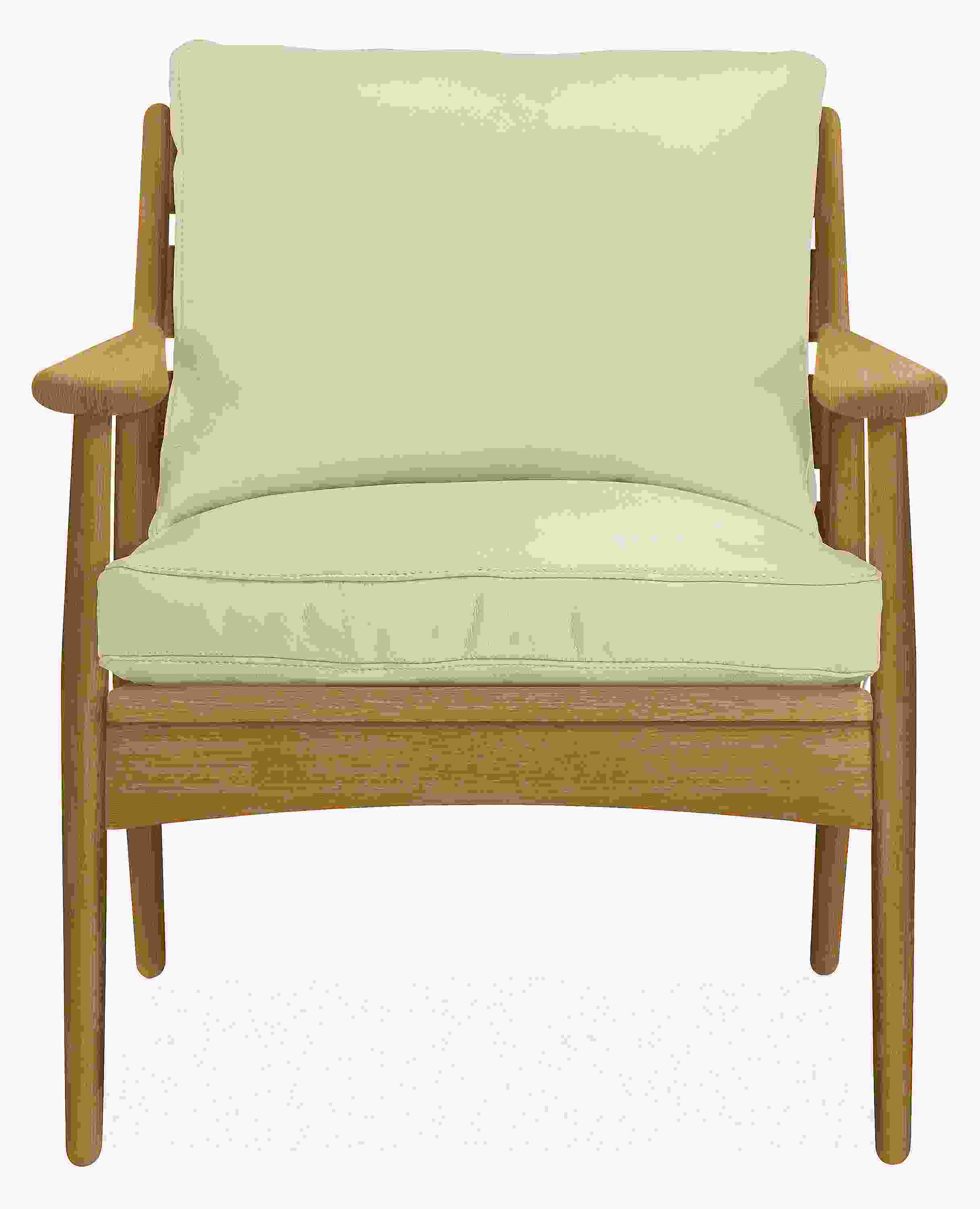 Front view of Ericson Lounge Chair in Urbino Leather.