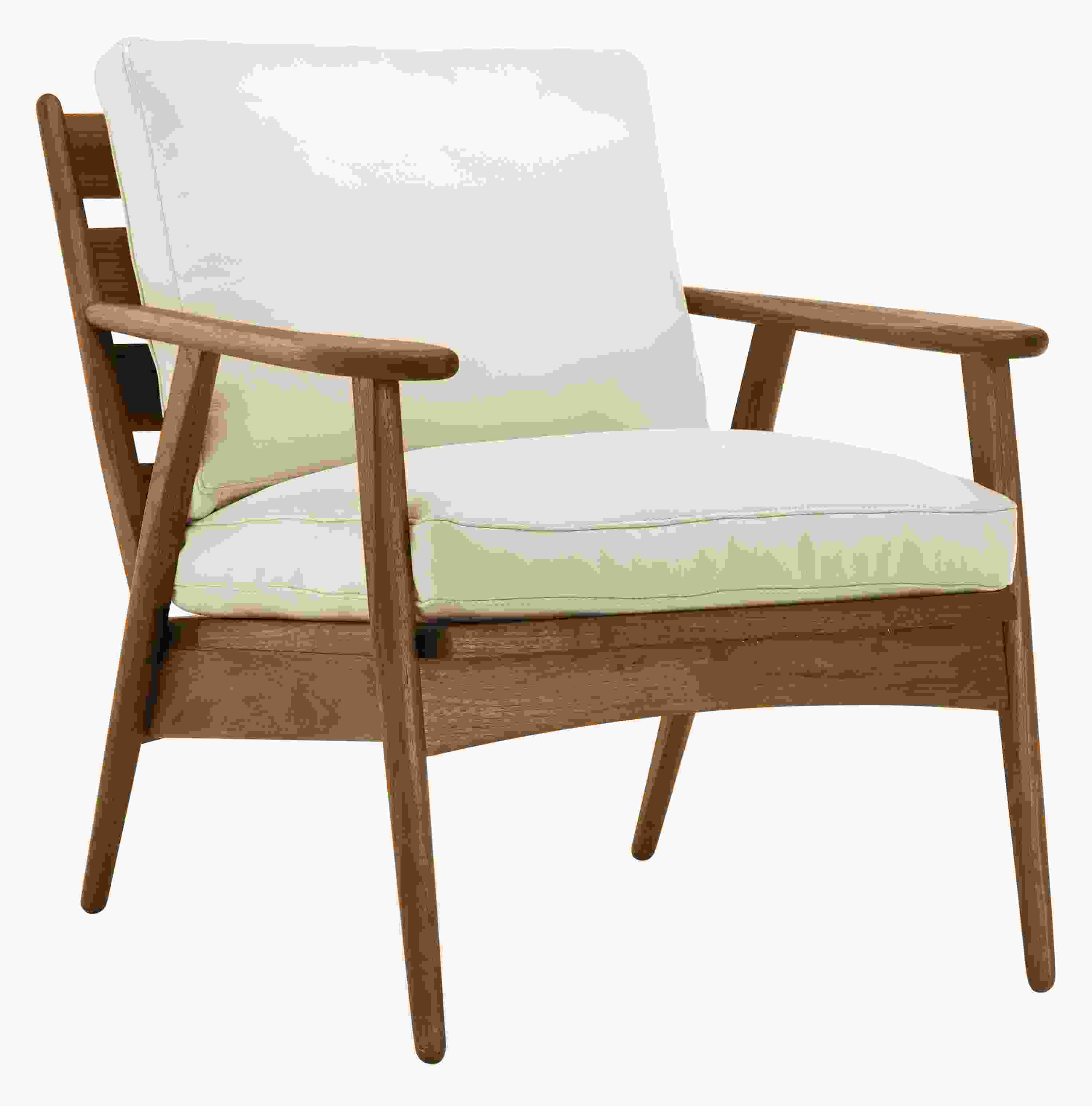 Angled view of Ericson Lounge Chair in Urbino Leather.