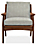 Front view of Ericson Lounge Chair in Destin Fabric.
