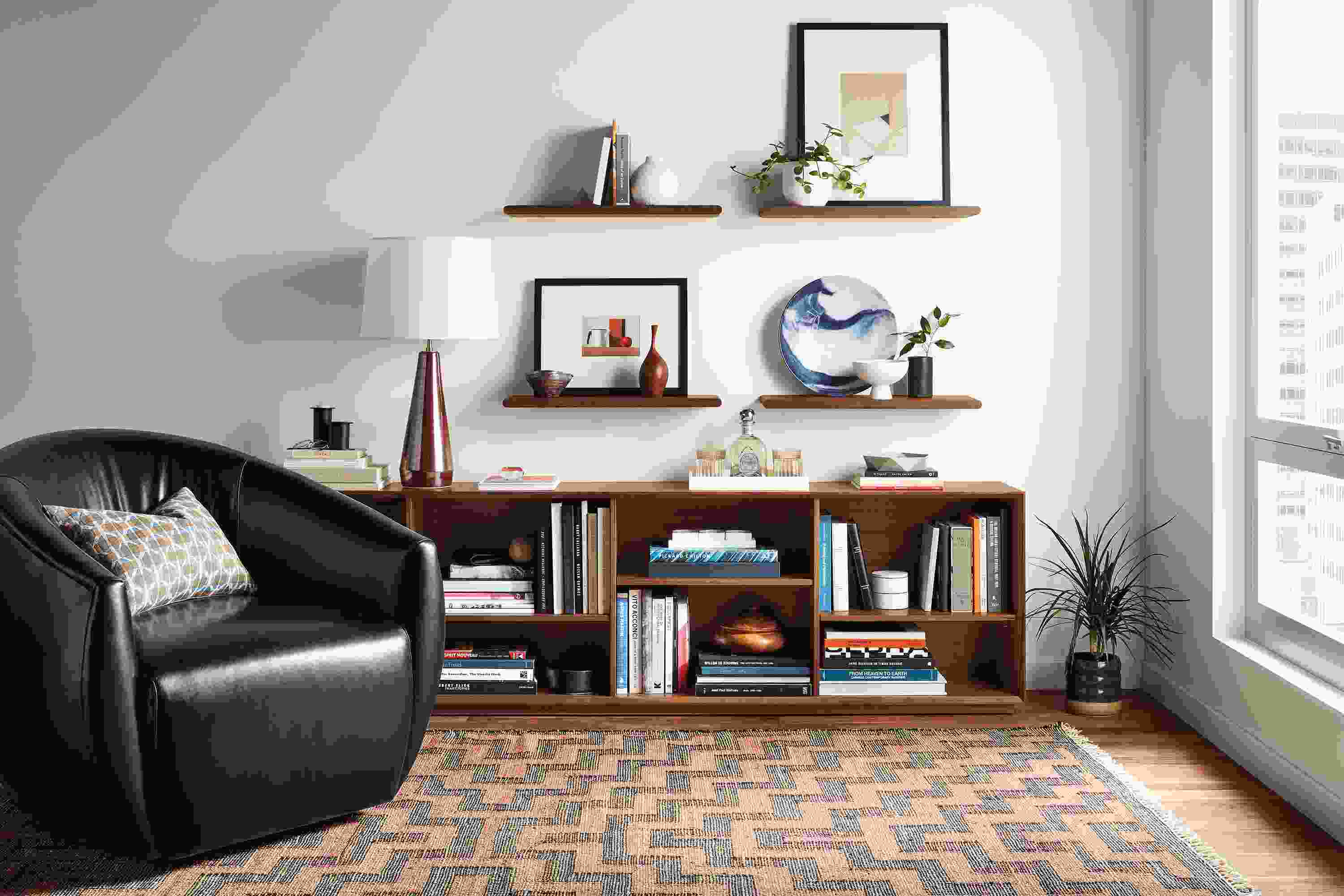 Rollins Stacking Bookcases in Walnut