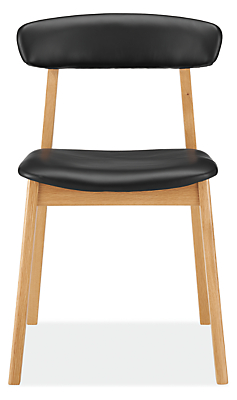 Front view of Errol Side Chair in Leather.