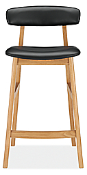 Front view of Errol Counter Stool in Leather.