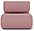 Front view of Eve Lounge Chair in Exton Mauve.