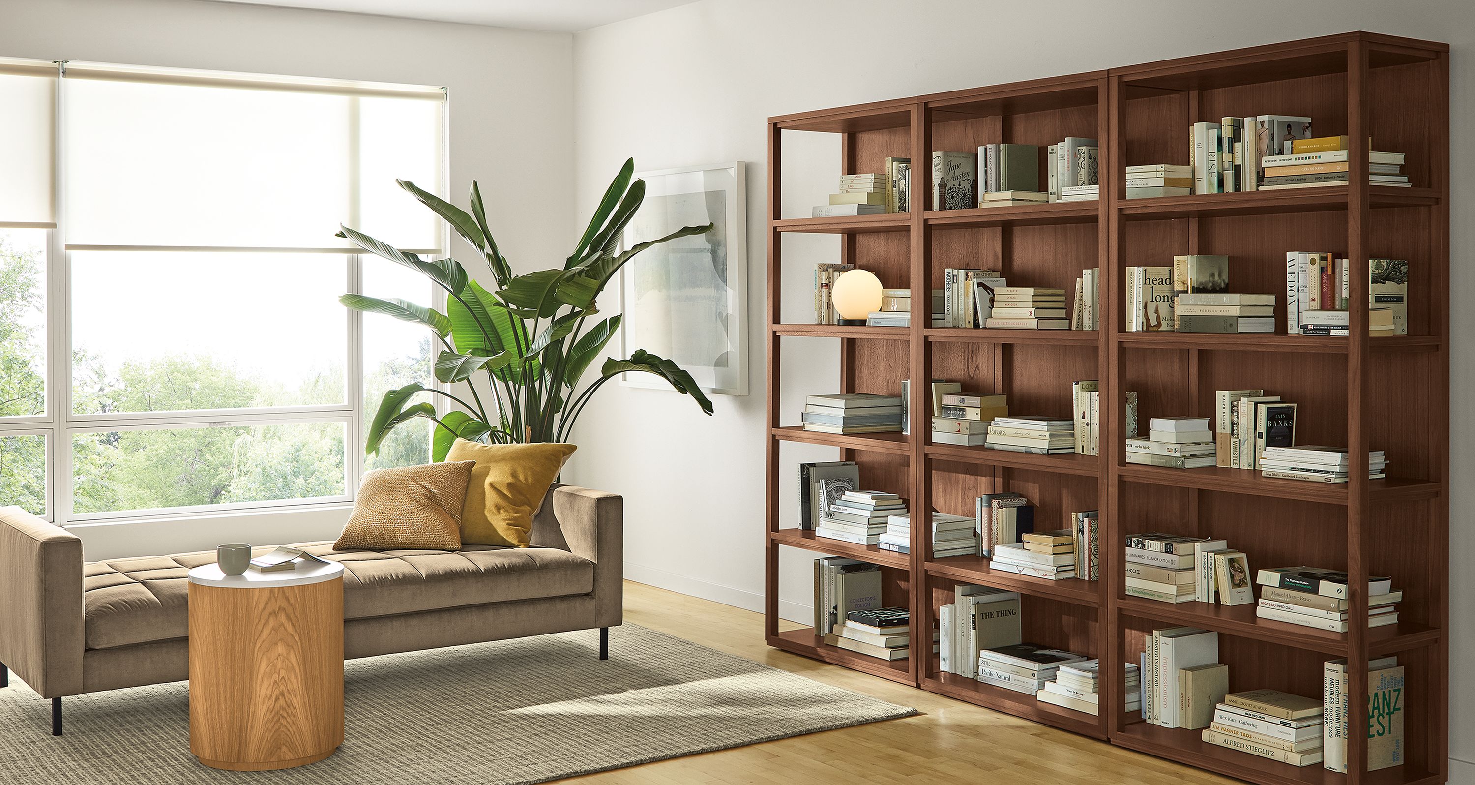 18 diam table in white oak with white quartz top